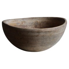 Swedish Craft, Unique Sizable and Deep Bowl, Wood, Sweden, 19th Century