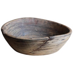 Swedish Craft, Unique Sizable Bowl, Wood, Sweden, 19th Century