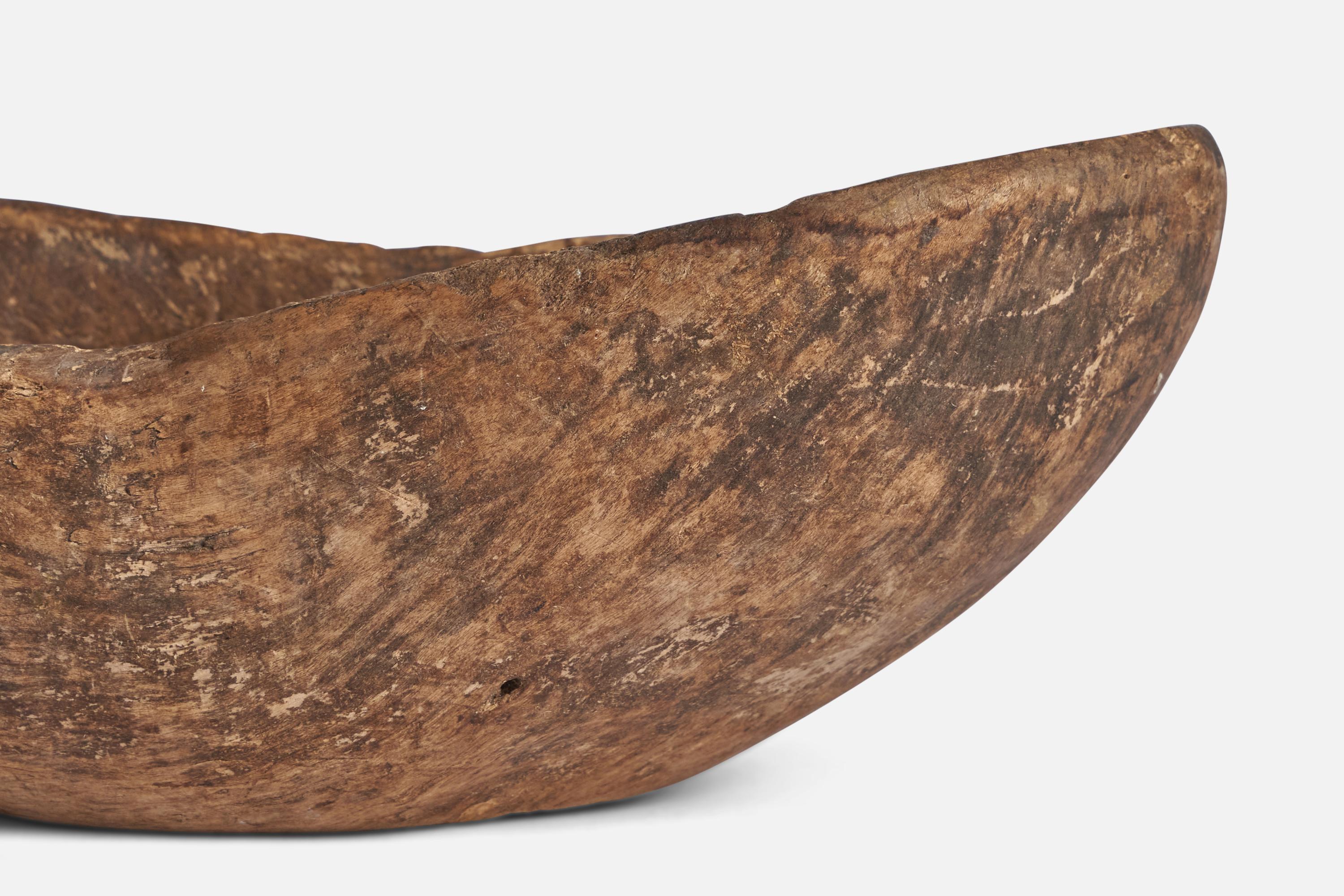 18th Century and Earlier Swedish Craft, Wooden Bowl, Sweden, 17th Century For Sale