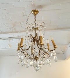 Swedish Crystal Chandelier, Early 20th Century