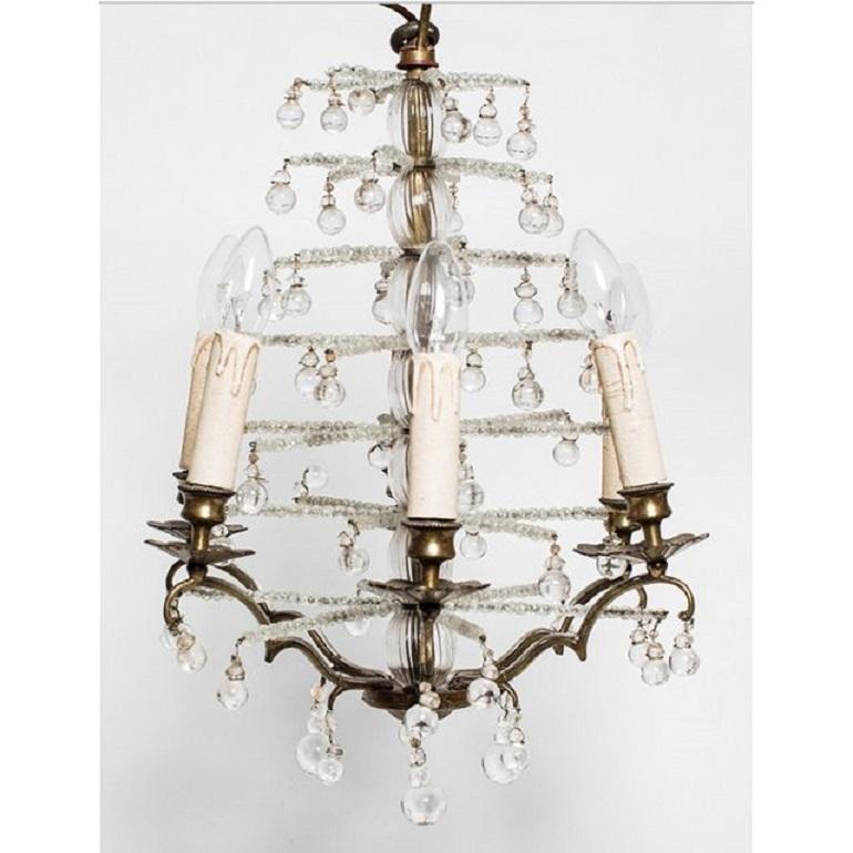 Exquisite antique six-light pendant chandelier made in Sweden circa late 19th century. This classic lights is known as a 