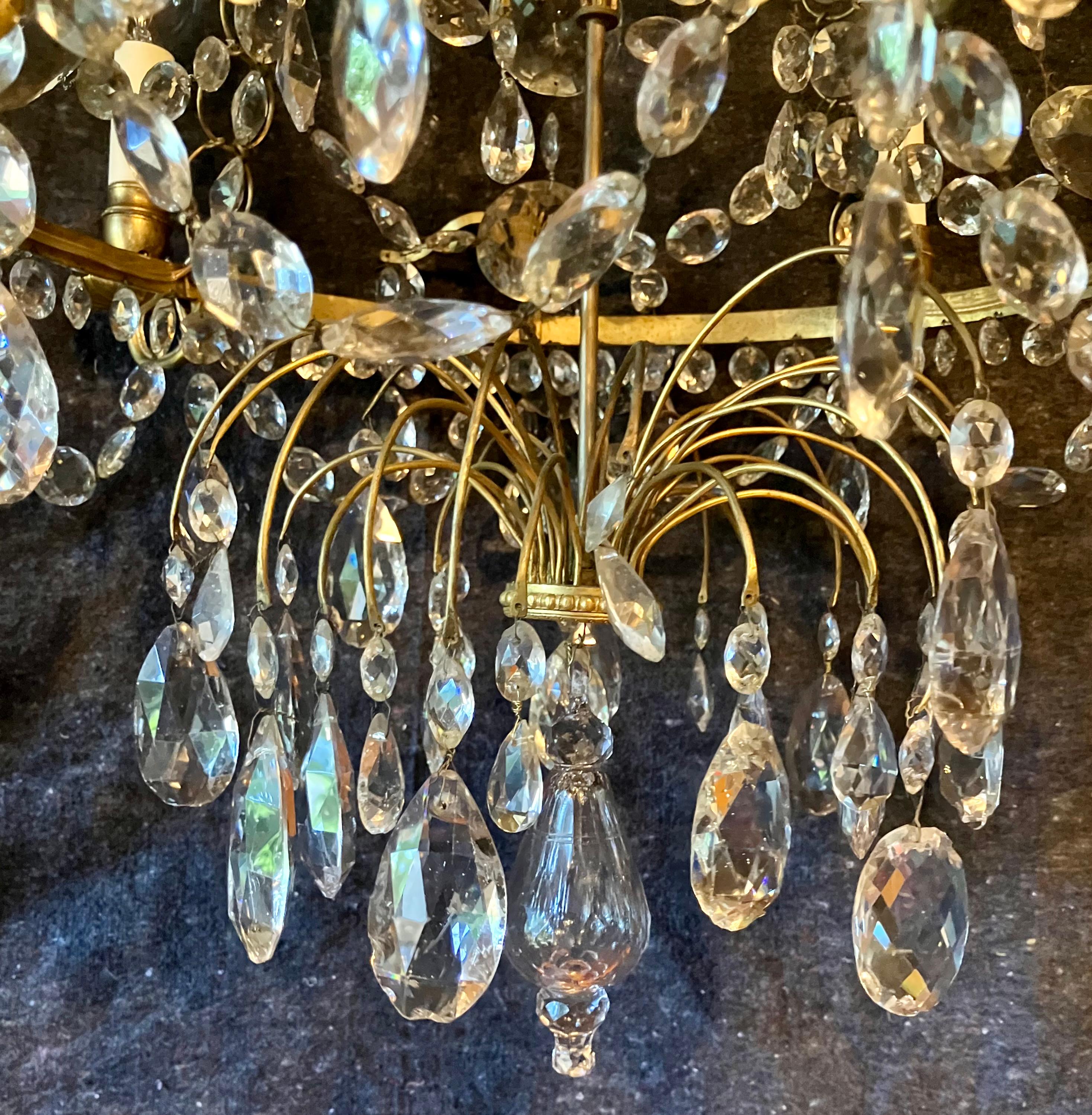 Swedish Crystal Chandelier For Sale 3
