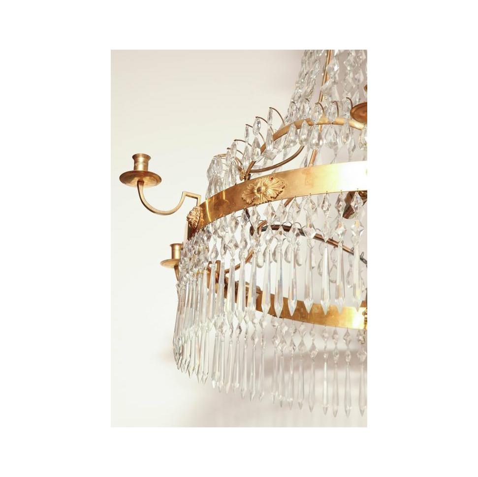 Swedish Crystal Chandelier For Sale 1