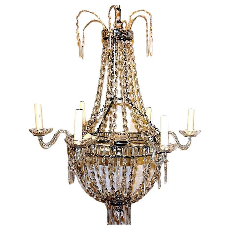 Swedish Crystal Chandelier For Sale