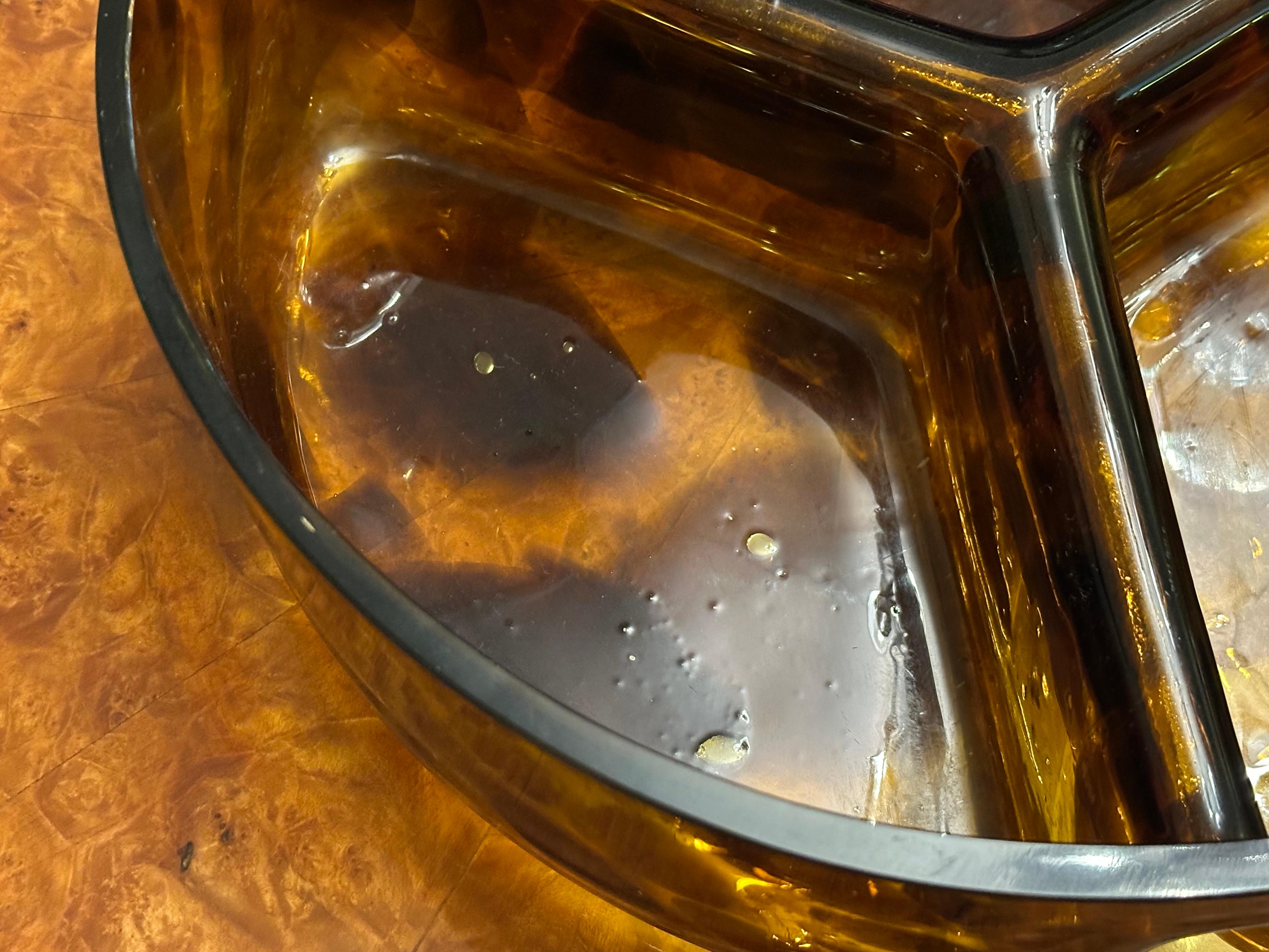 Mid-Century Modern Swedish crystal  with divisions, 