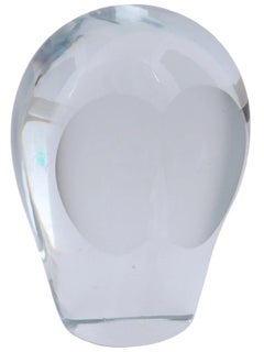 Swedish Cut Crystal Owl Paperweight By Royal Krona