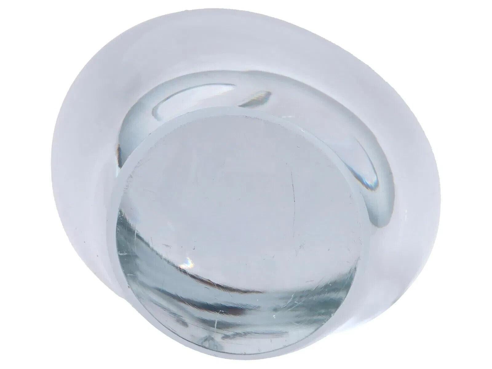20th Century Swedish Cut Crystal Owl Paperweight By Royal Krona For Sale