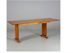Swedish Deco Extendable Dining Table 1930s Biedermeier Style Golden Birch A