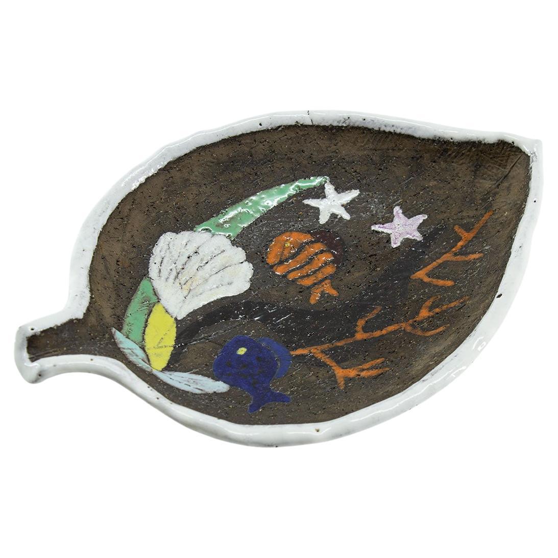 Swedish Decorative Leaf Dish by Anna-Lisa Thomson for Upsala-Ekeby, 1950s