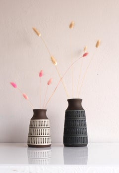 A pair of Scandinavian pottery vases, by Tomas Anagrius for Alingsås, Sweden