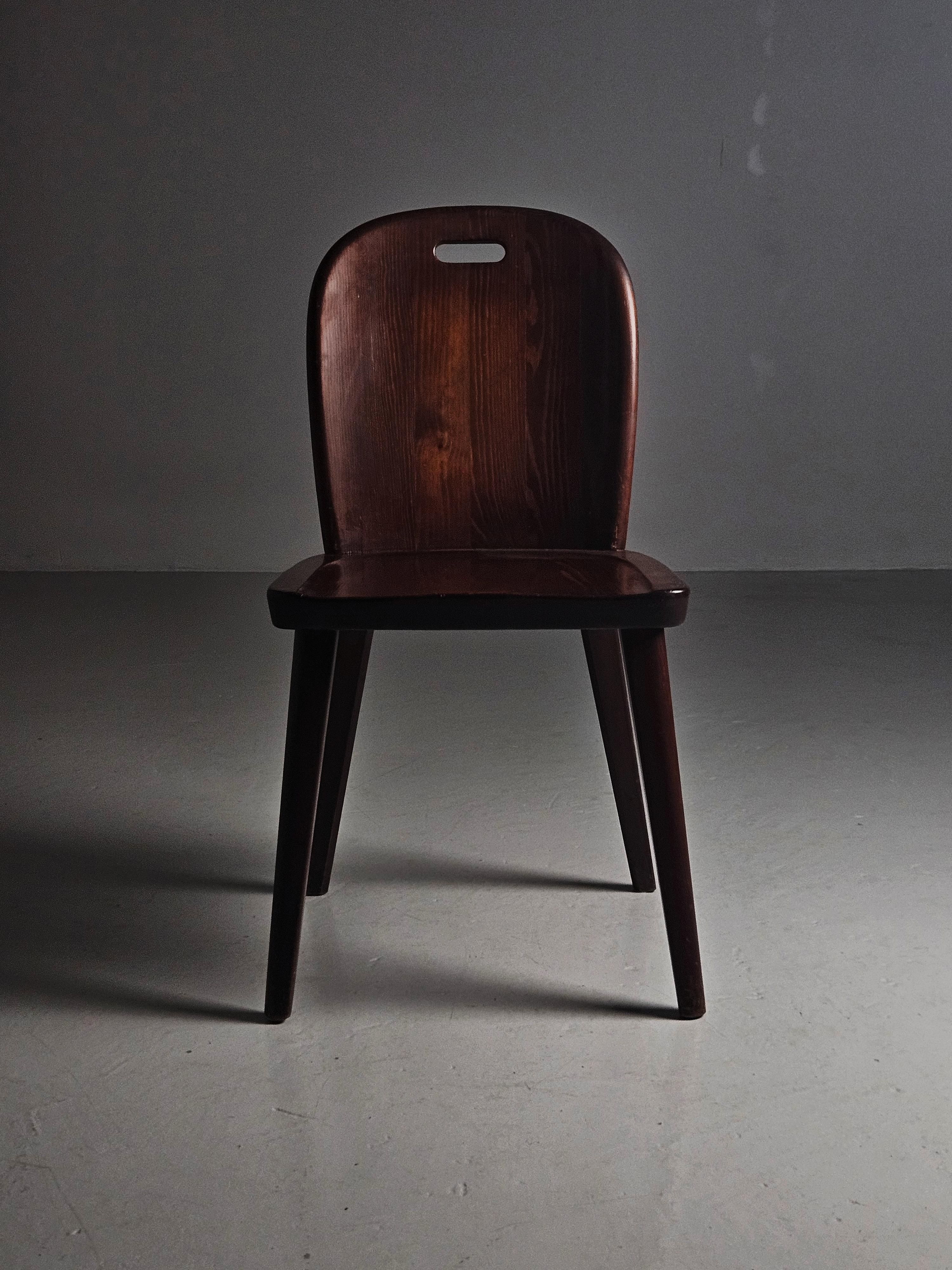 Sillas de comedor suecas de pino de diseño producidas por Åby Möbelfabrik, años 30 Sueco