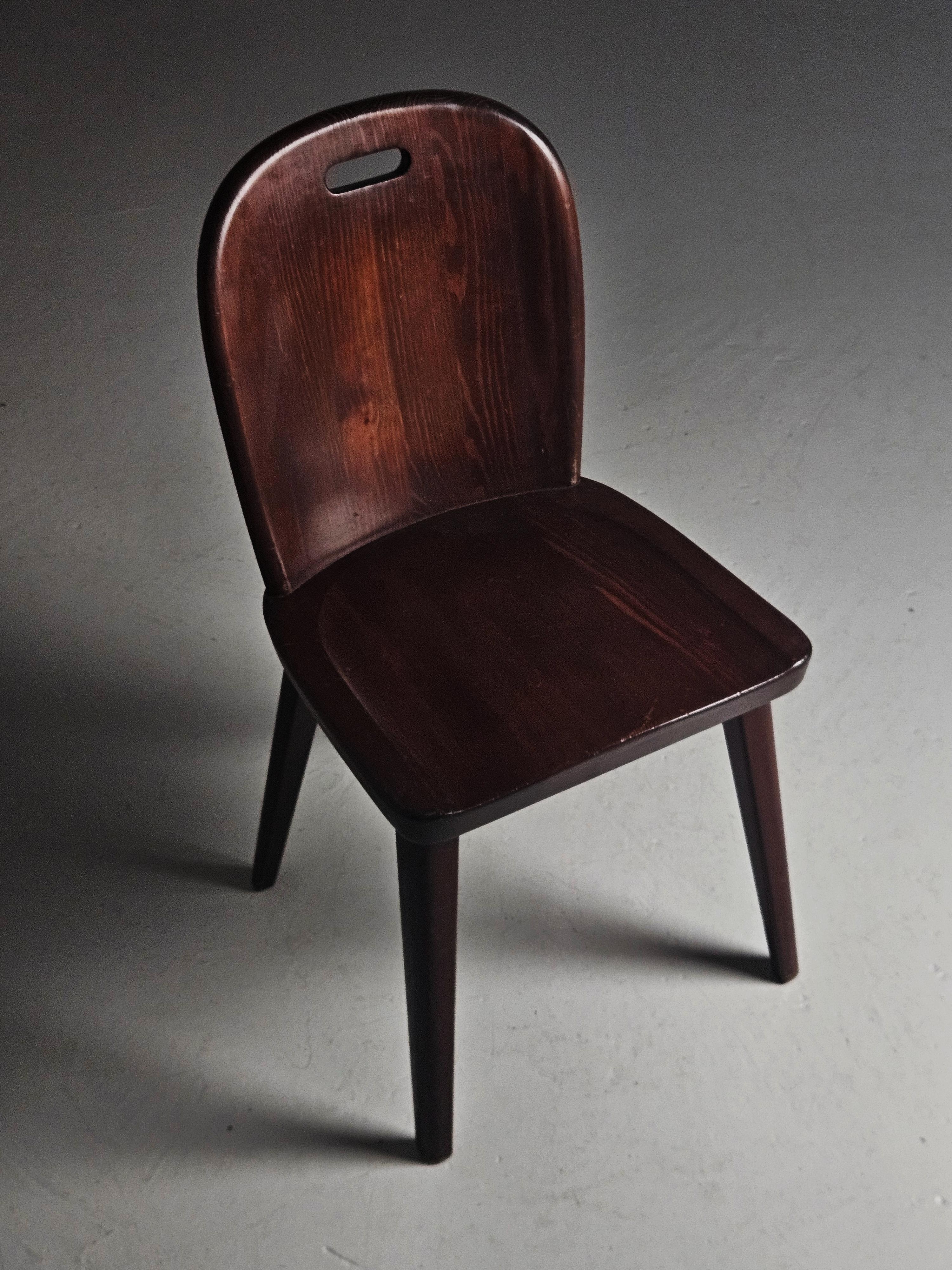 Sillas de comedor suecas de pino de diseño producidas por Åby Möbelfabrik, años 30 siglo XX
