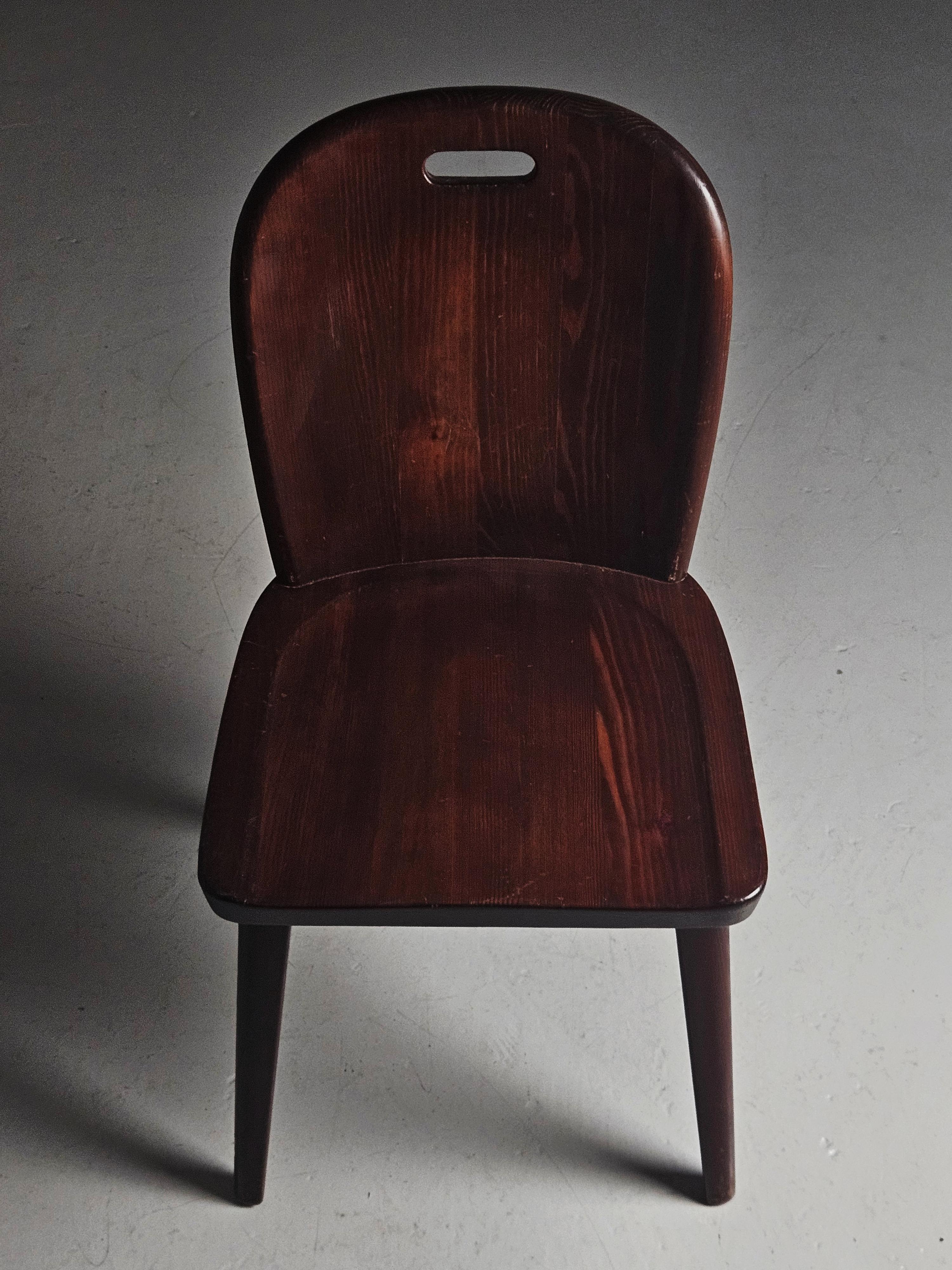 Sillas de comedor suecas de pino de diseño producidas por Åby Möbelfabrik, años 30 Pino
