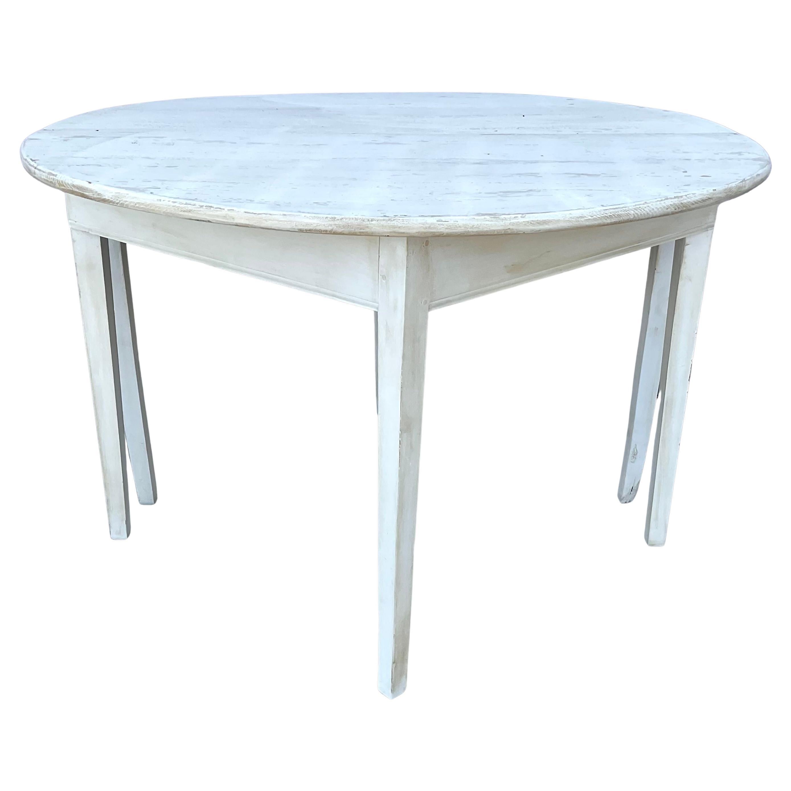 Schwedische Demi Lune-Konsolentische, Paar (Holz) im Angebot