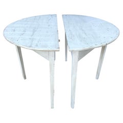 Swedish Demi Lune Console Tables A Pair