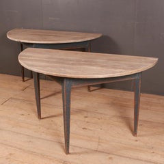 Swedish Demilune Console Tables