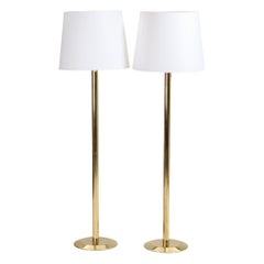 Swedish Design, a Pair of Brass Floor Lamps by Öresjö Industri, Sweden