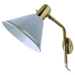 Swedish Design Brass Wall Sconce, 1970s