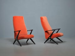 Swedish Design Lounge Chairs - Bengt Ruda's Triva Model in Aragosta Velvet