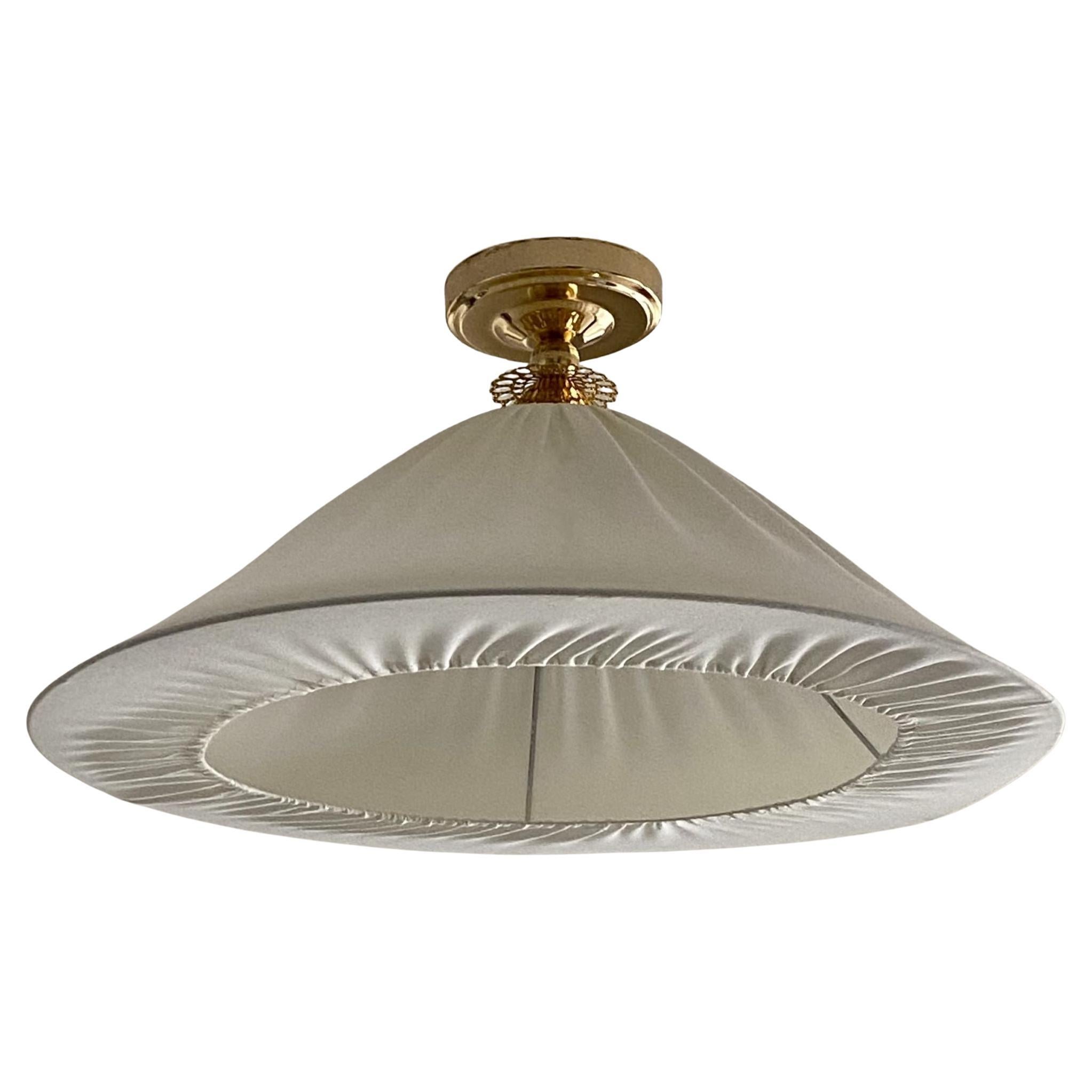 Lampada ad incasso in tessuto d'ottone di design svedese del medio secolo,  Finlandia, anni '50