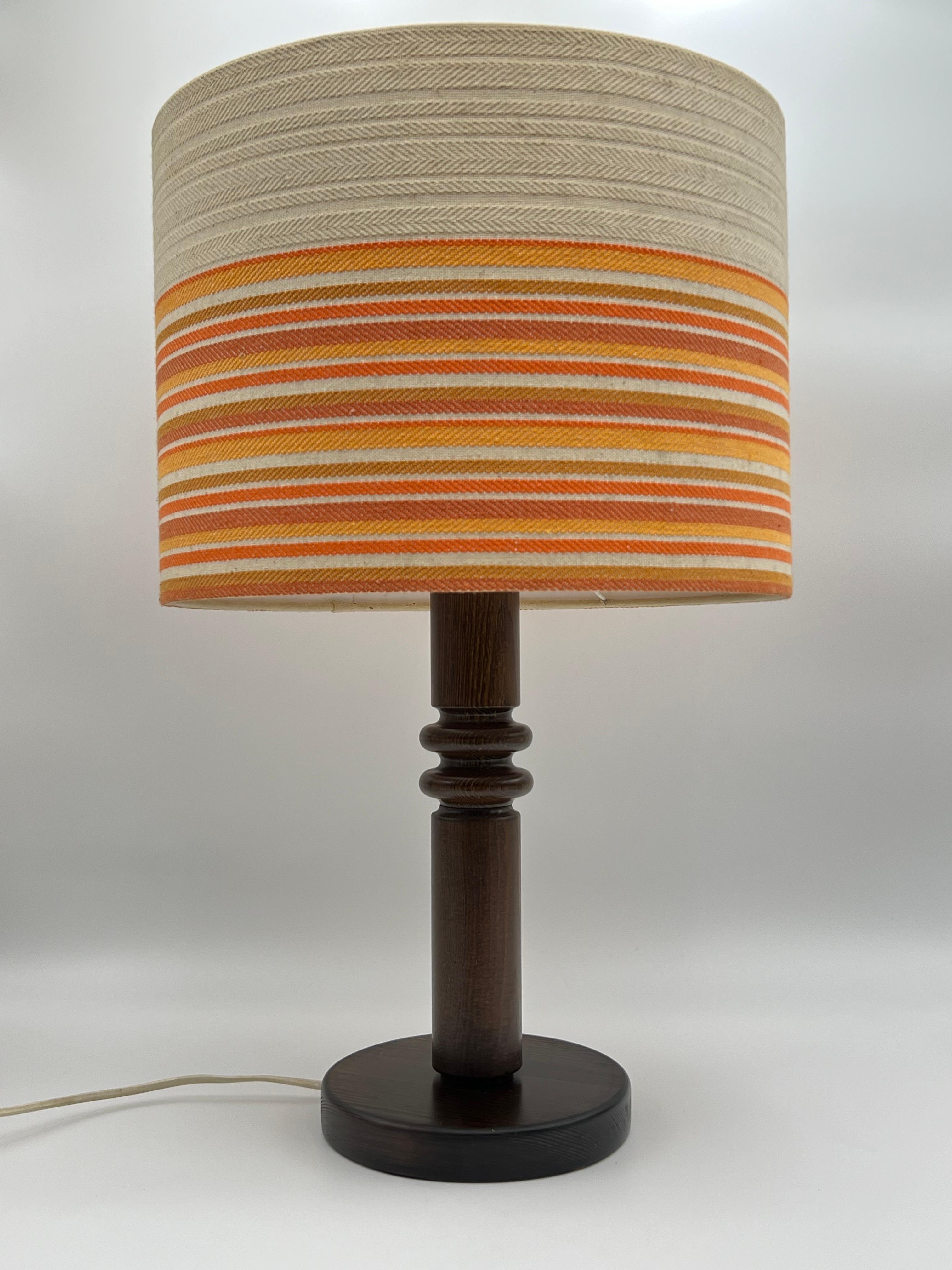 Swedish Design, Nature Pine Table Lamp, 1970s, Uno Kristiansson Style For Sale 6