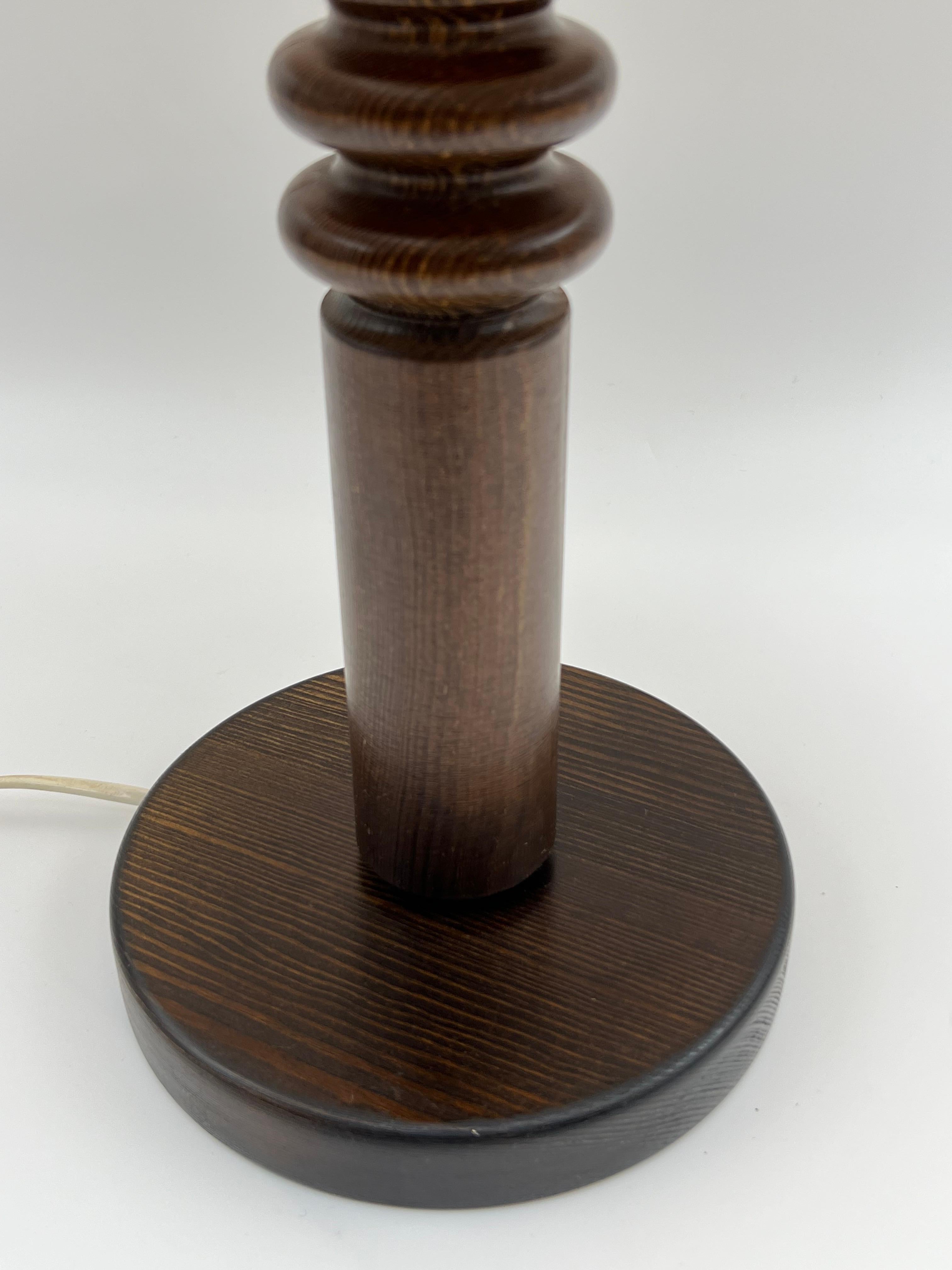 Swedish Design, Nature Pine Table Lamp, 1970s, Uno Kristiansson Style For Sale 8