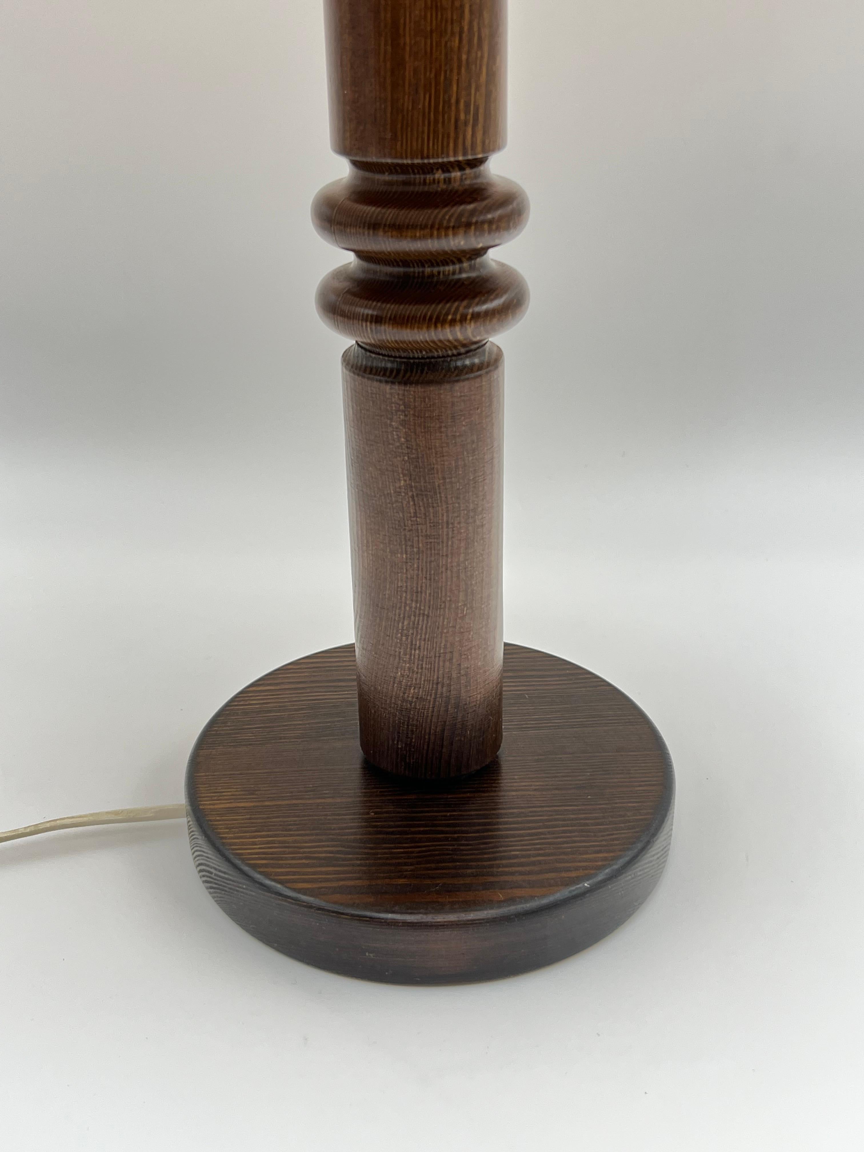 Swedish Design, Nature Pine Table Lamp, 1970s, Uno Kristiansson Style For Sale 2