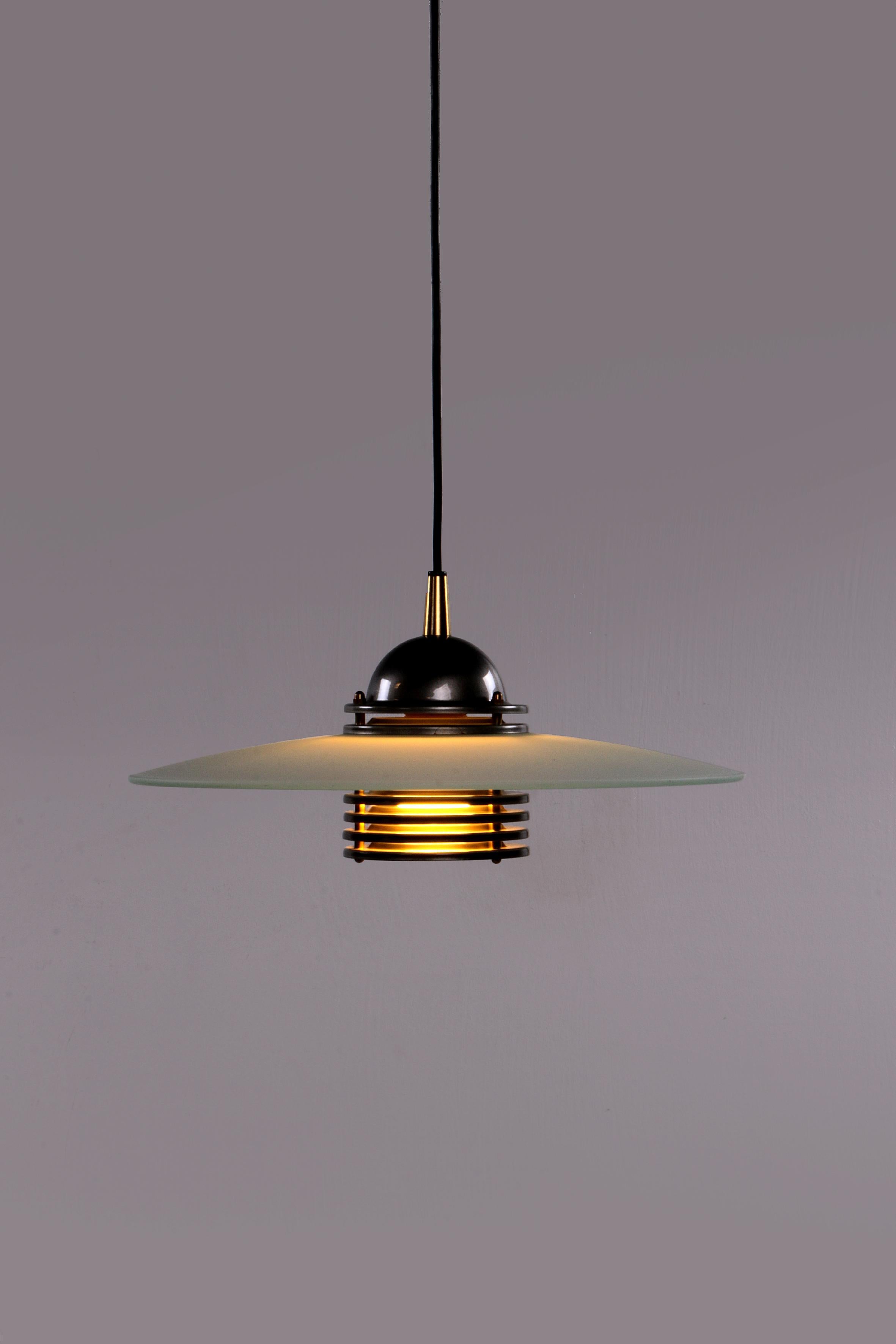 Steel Swedish Design Pendant Lamp by The Brand Belid, 1960 For Sale