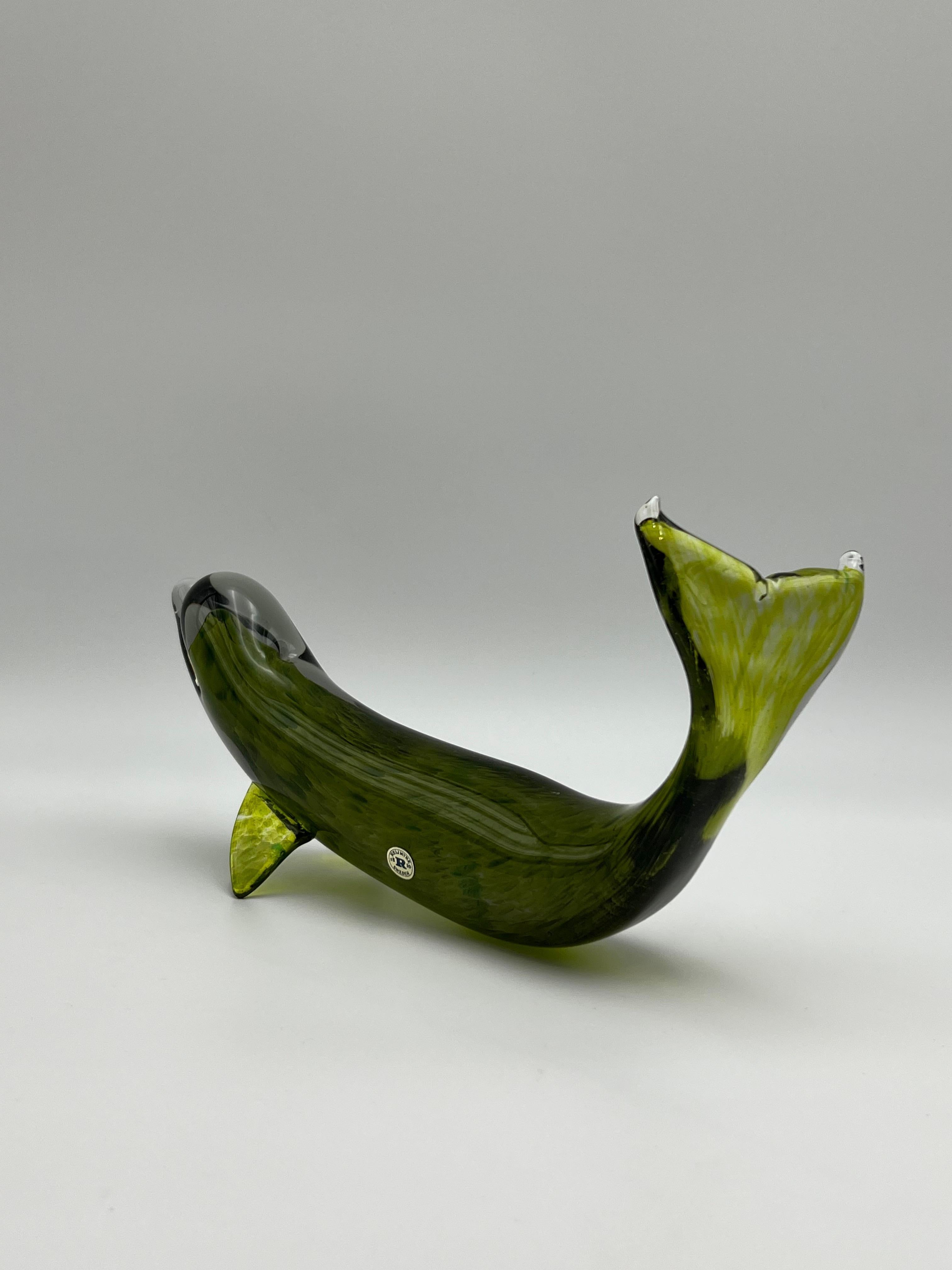 Schwedisches Design, Reijmyre 1810 Schweden Kunstglas Beluga Wal, skandinavische Moderne, Reijmyre im Zustand „Hervorragend“ im Angebot in Skien, NO