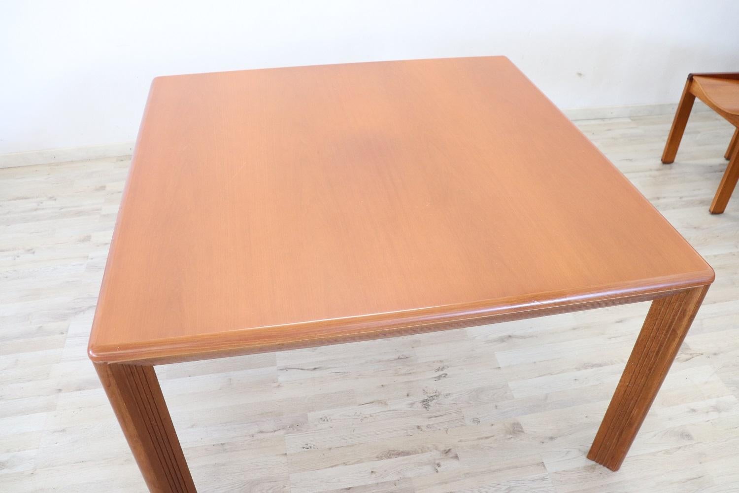 Late 20th Century Swedish Design Square Dining Table  For Sale