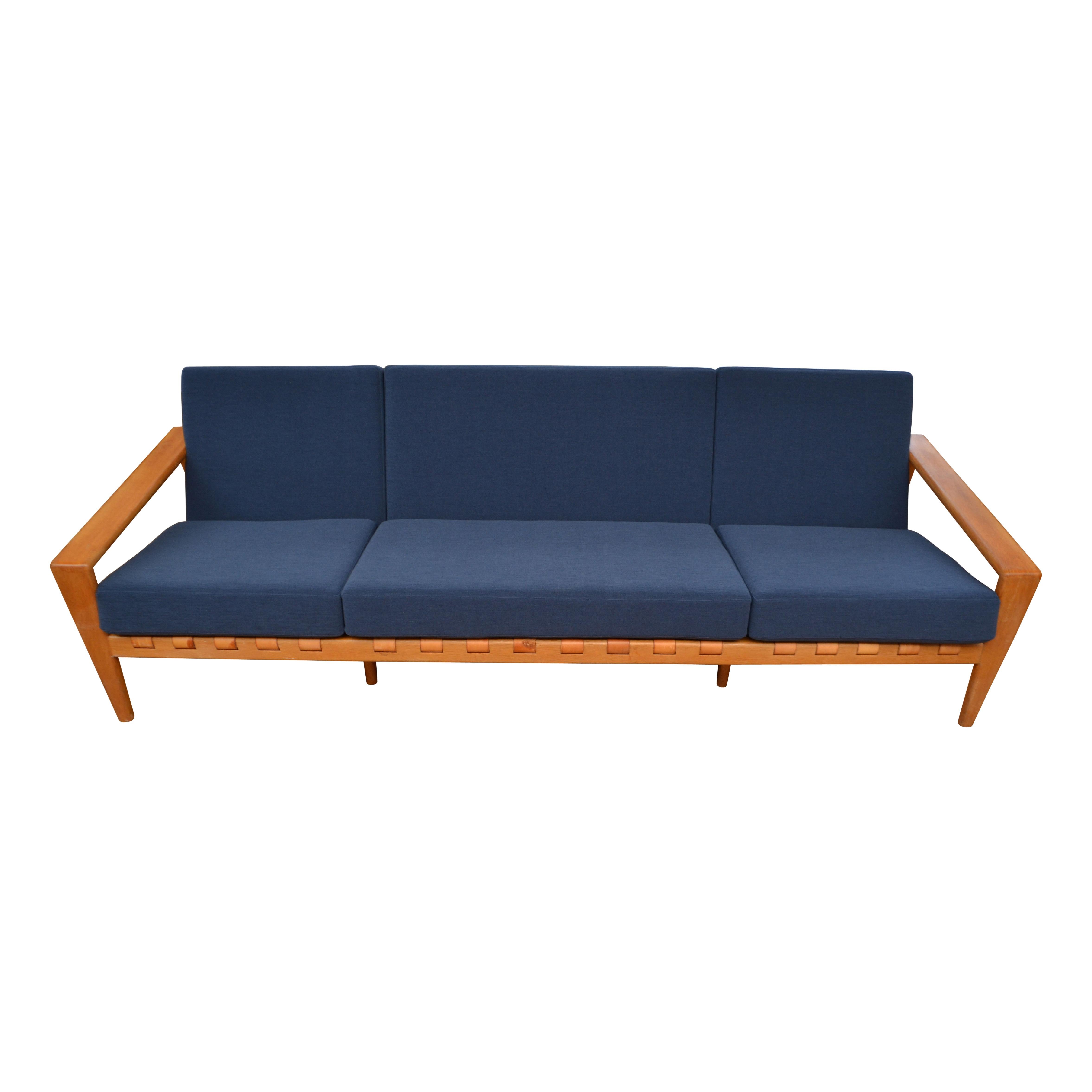 Mid-Century Modern Swedish Design Svante Skogh Oak 3-Seating Sofa
