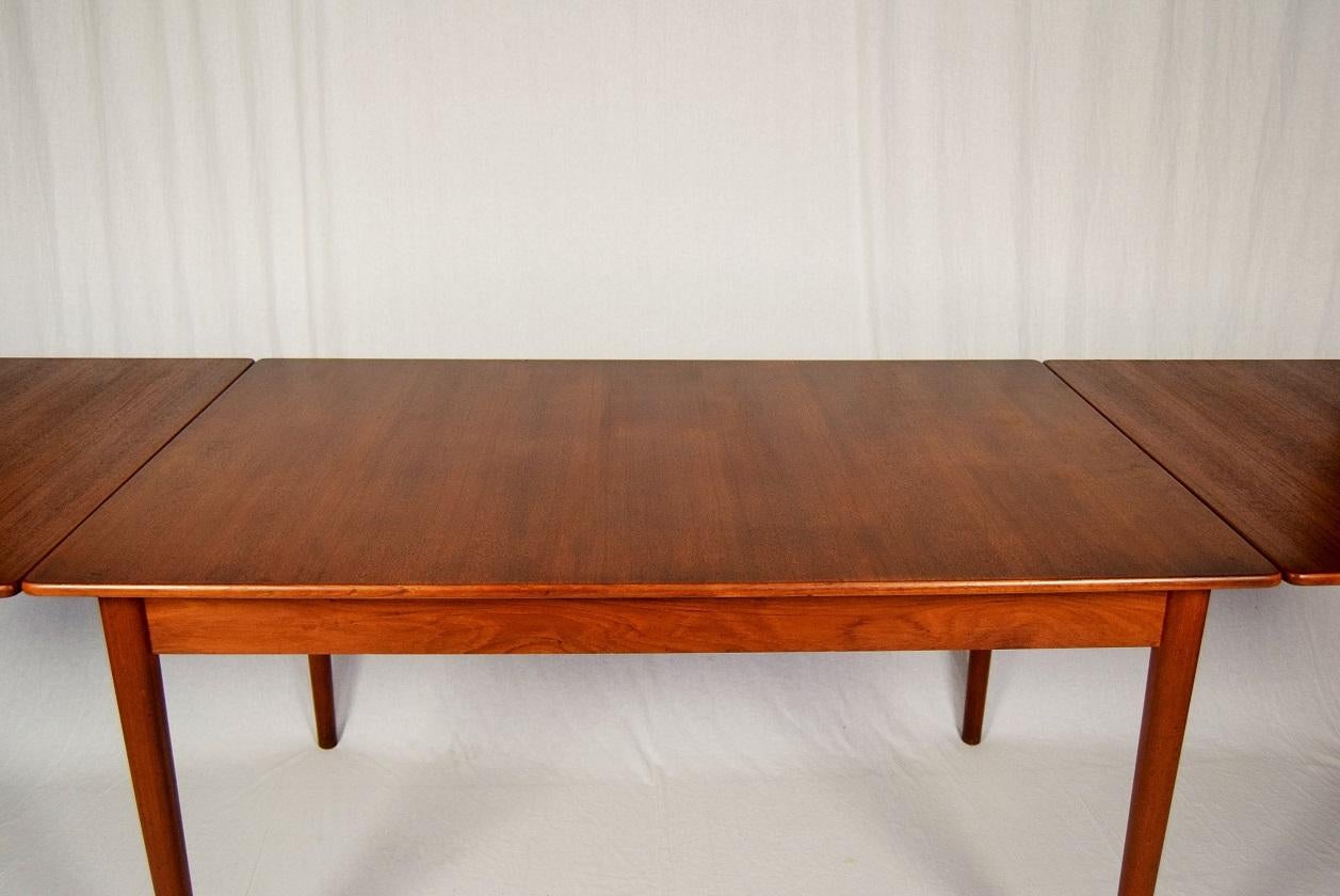 Swedish Design Teak Extending Dining Table Designed by Nils Jonsson, 1960s 4