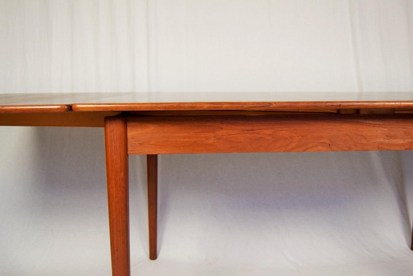 Scandinavian Modern Swedish Design Teak Extending Dining Table Designed by Nils Jonsson, 1960s