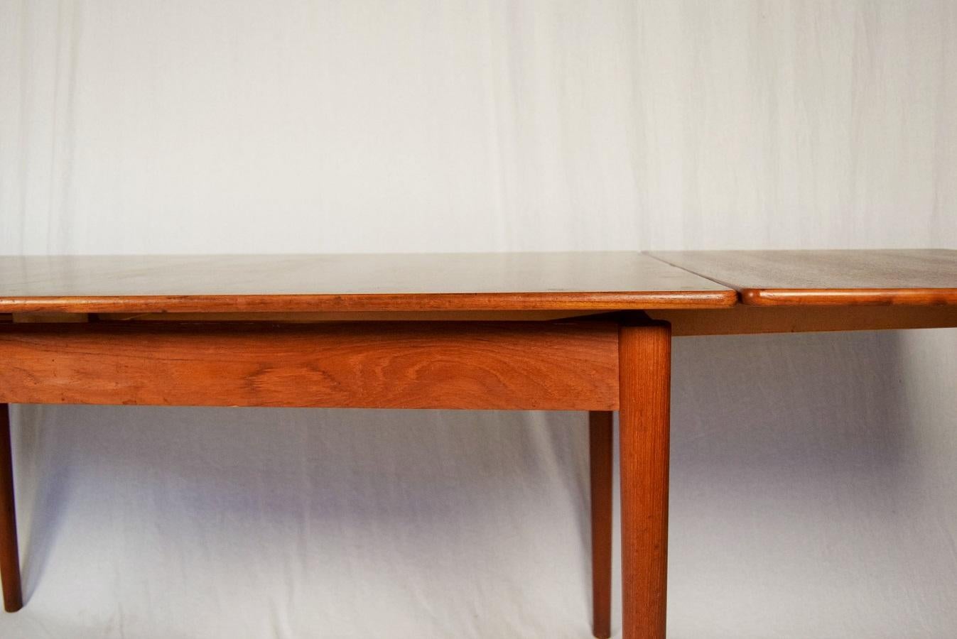 Swedish Design Teak Extending Dining Table Designed by Nils Jonsson, 1960s In Good Condition In Praha, CZ