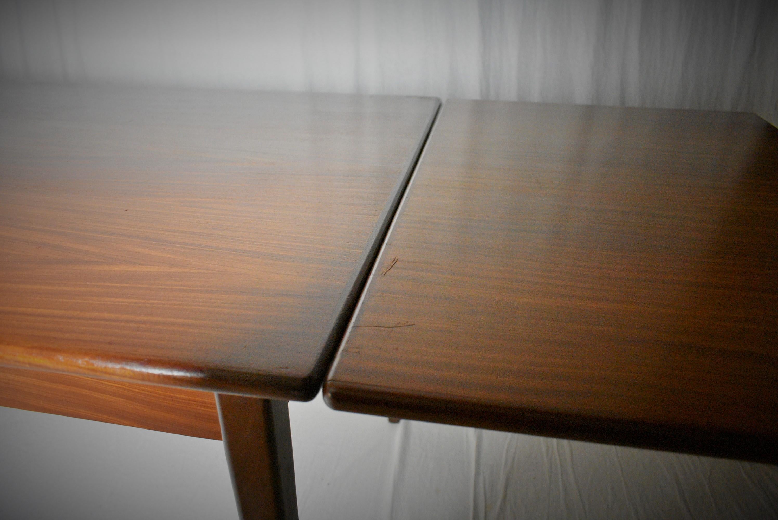 Wood Swedish Design Teak Extending Dining Table Designed by Nils Jonsson, 1960s