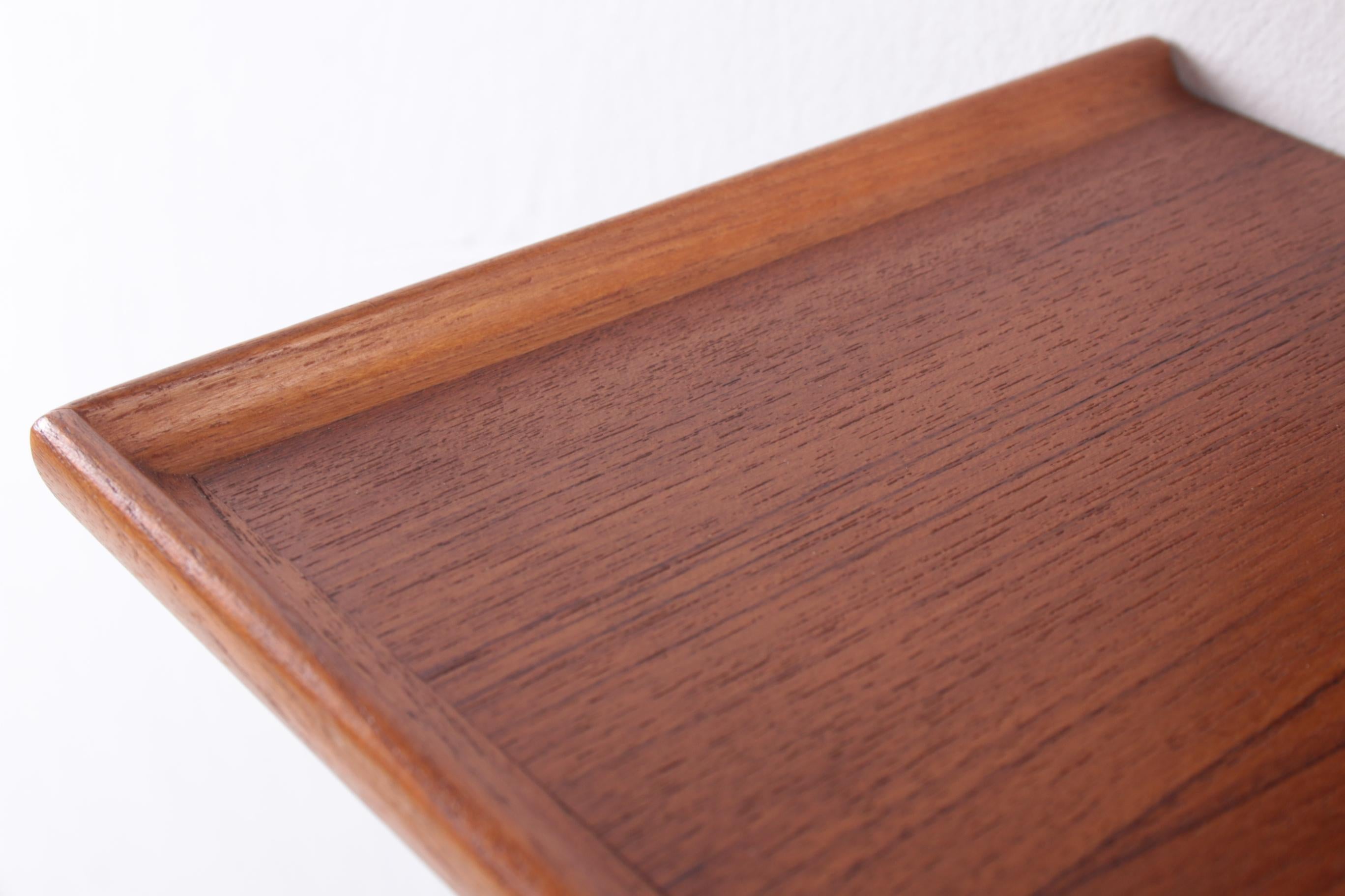 Mid-Century Modern Swedish Design Teak Wall Mirror with Matching Shelf Design by Markaryd Sweden