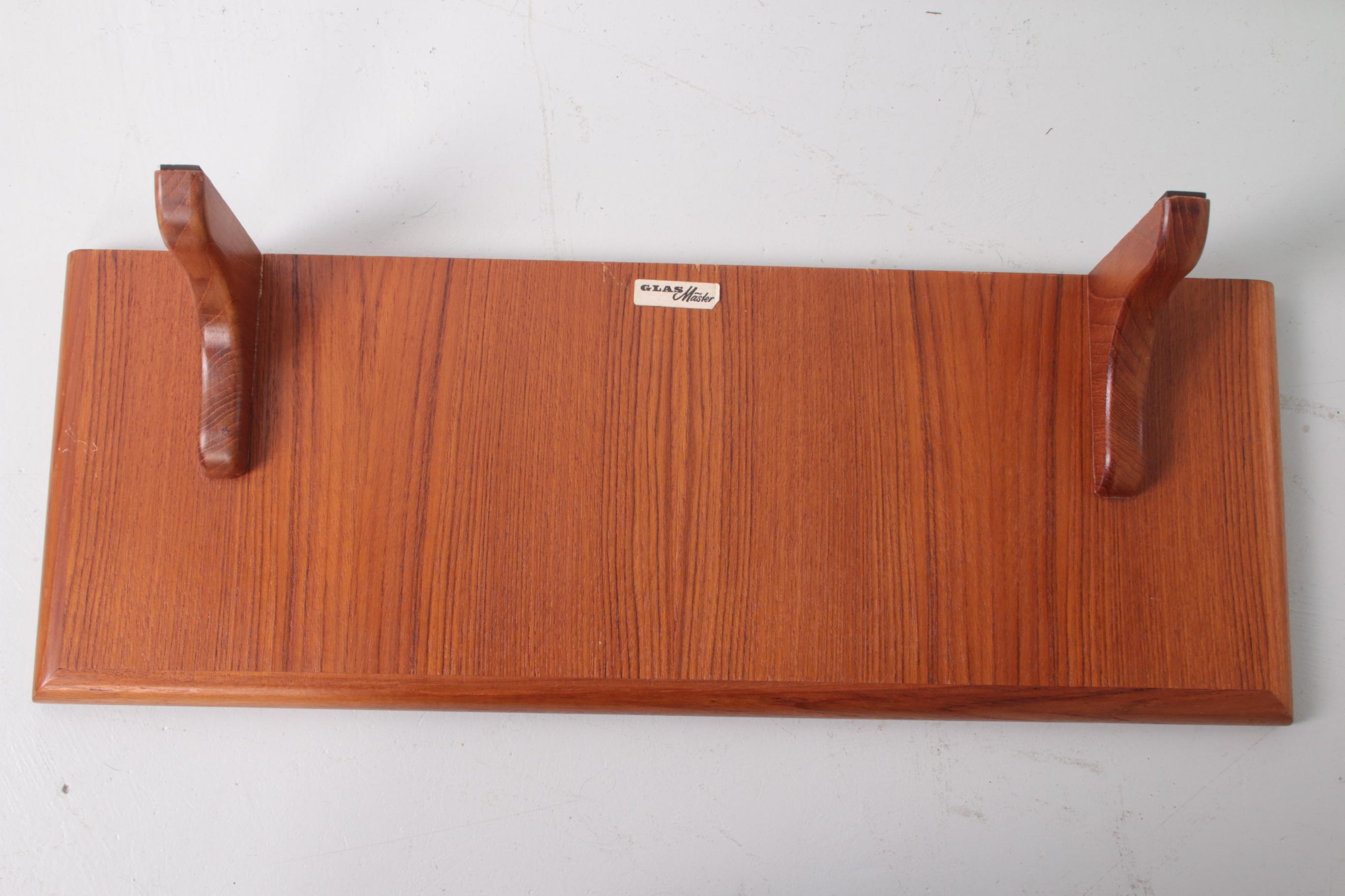Swedish Design Teak Wall Mirror with Matching Shelf Design by Markaryd Sweden 1