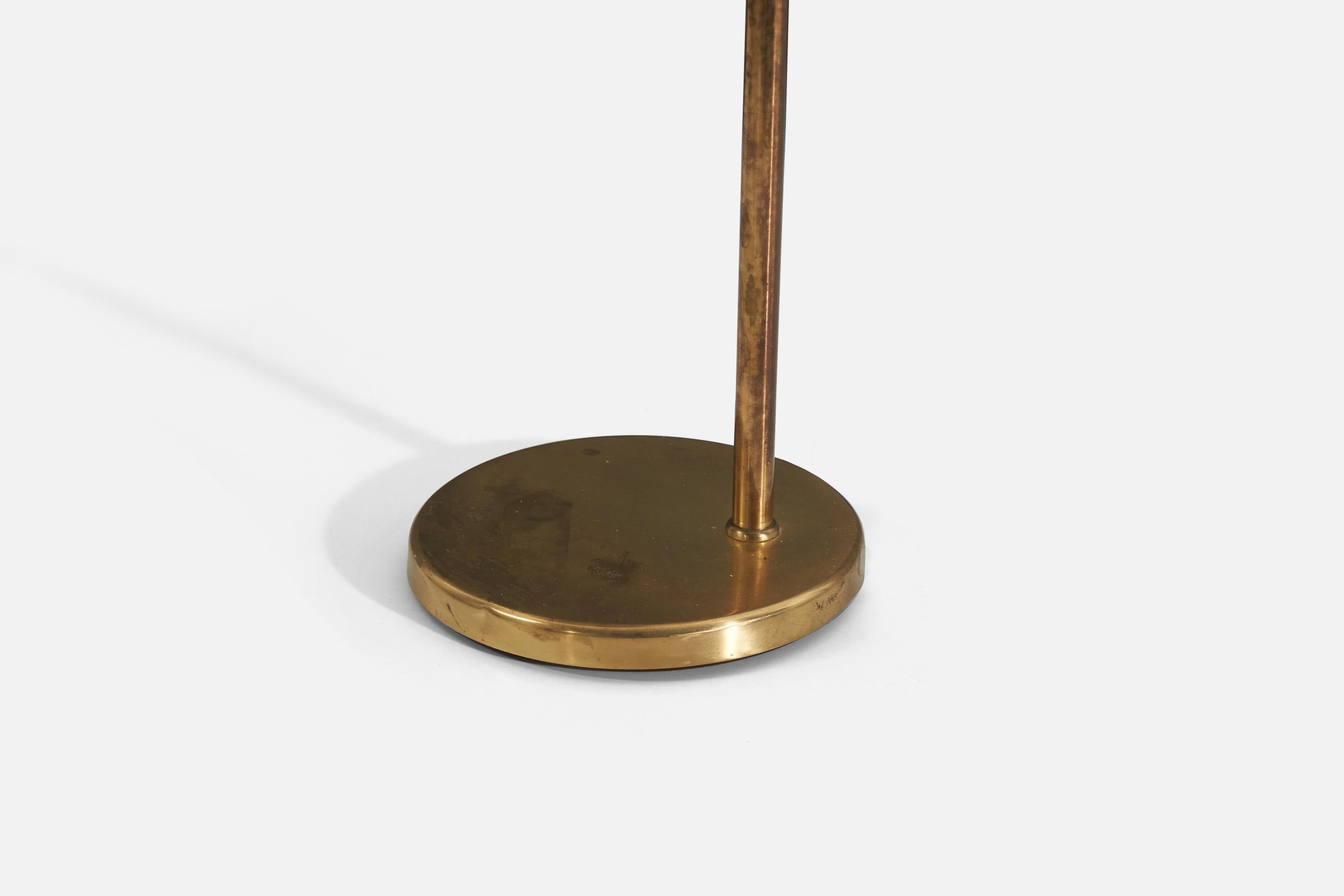 Mid-20th Century Swedish Designer, Adjustable Table Lamp, Brass, 1960s For Sale