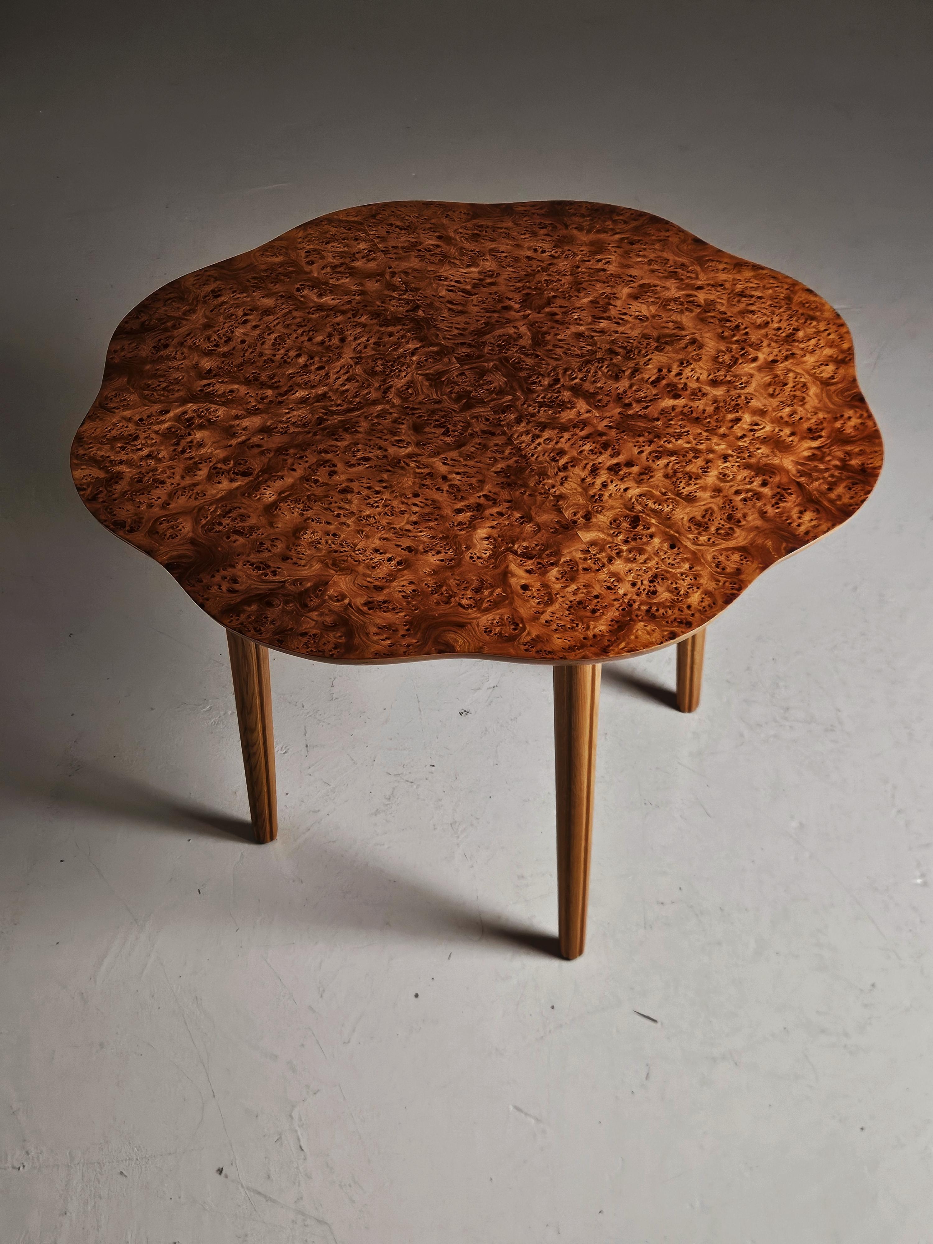Scandinavian Modern Swedish designer alder root coffee table from the 1940s