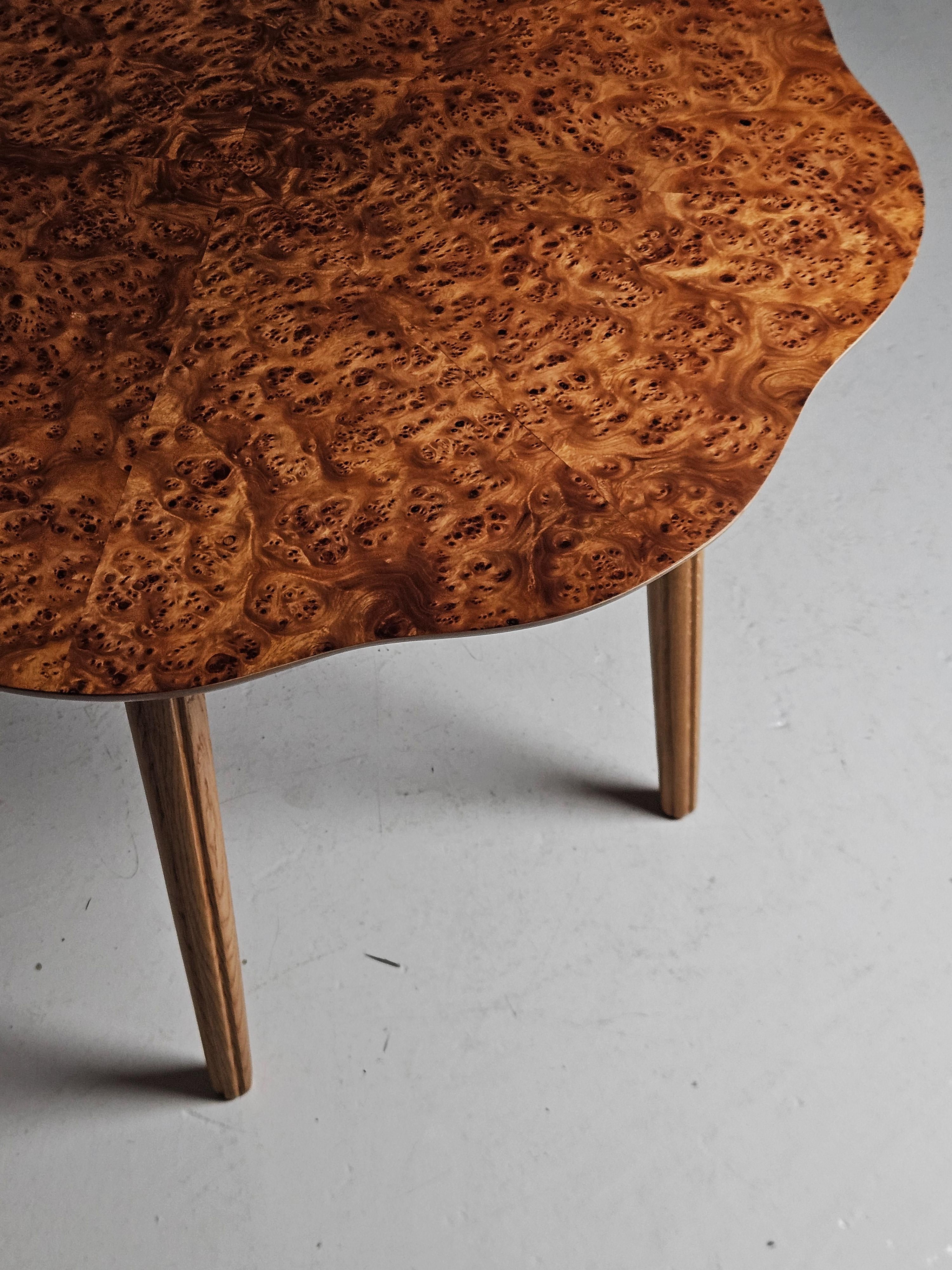Beech Swedish designer alder root coffee table from the 1940s