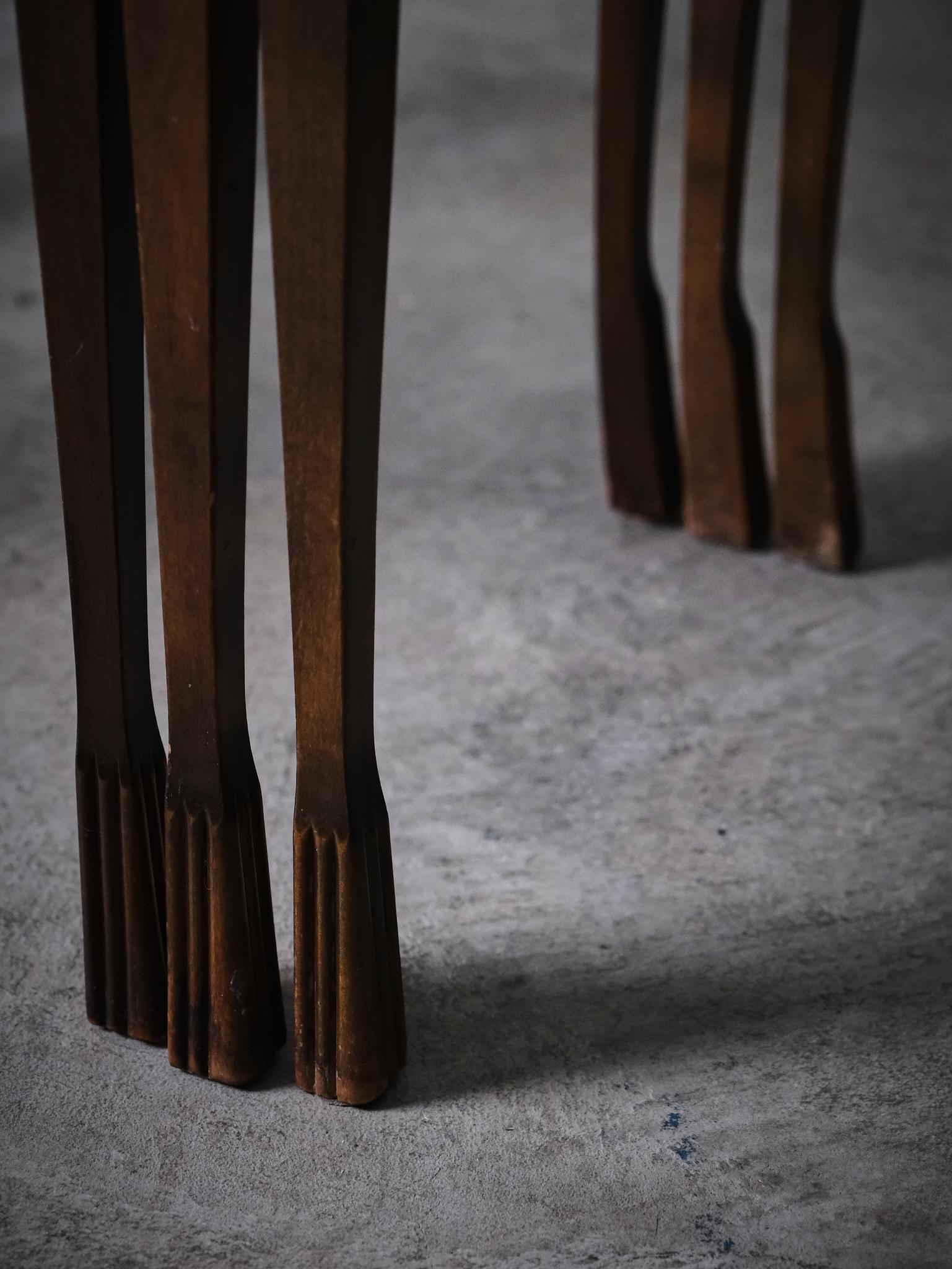 Swedish designer alder root nesting tables , 1930s For Sale 6