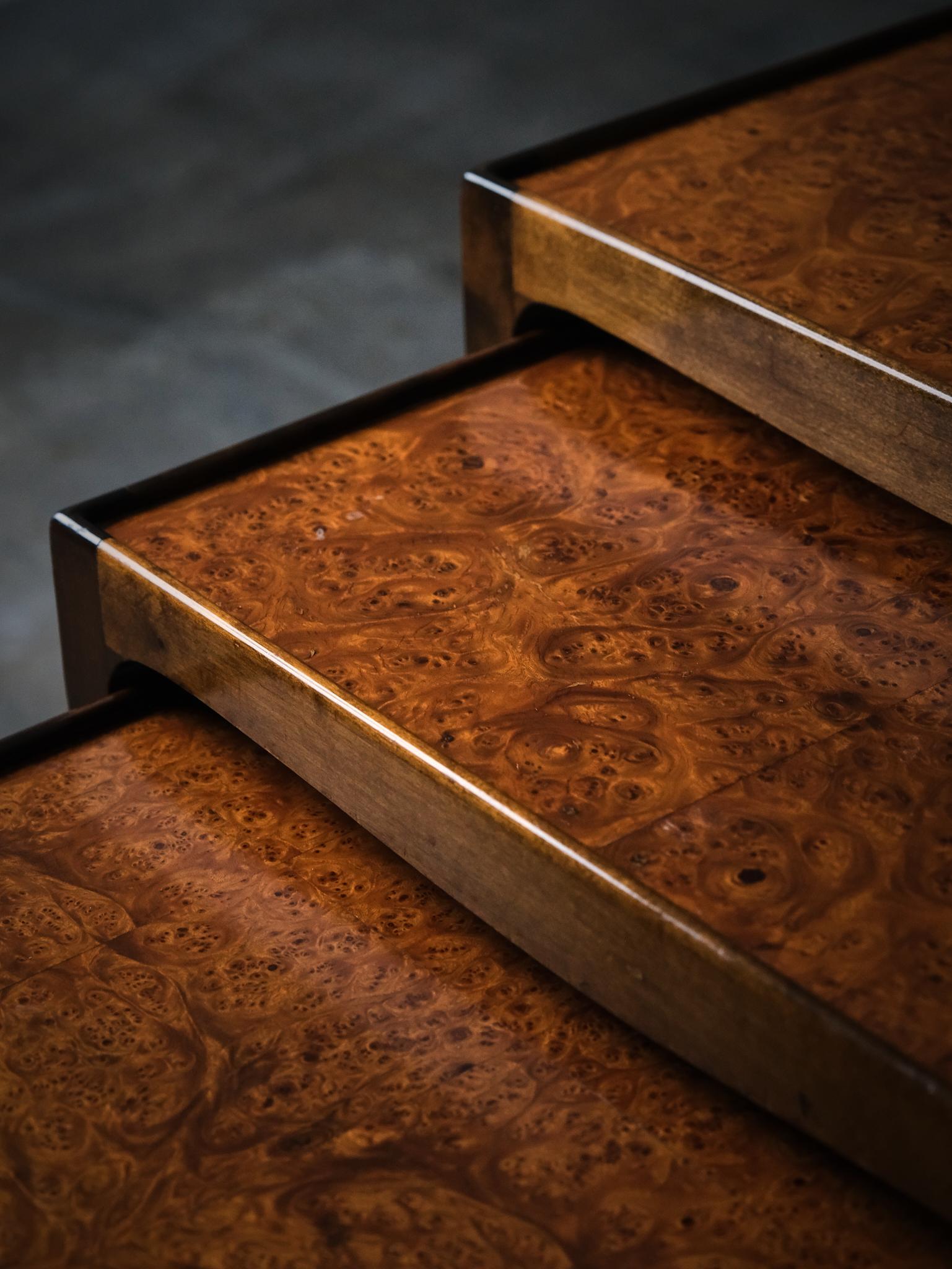 Swedish designer alder root nesting tables , 1930s For Sale 2
