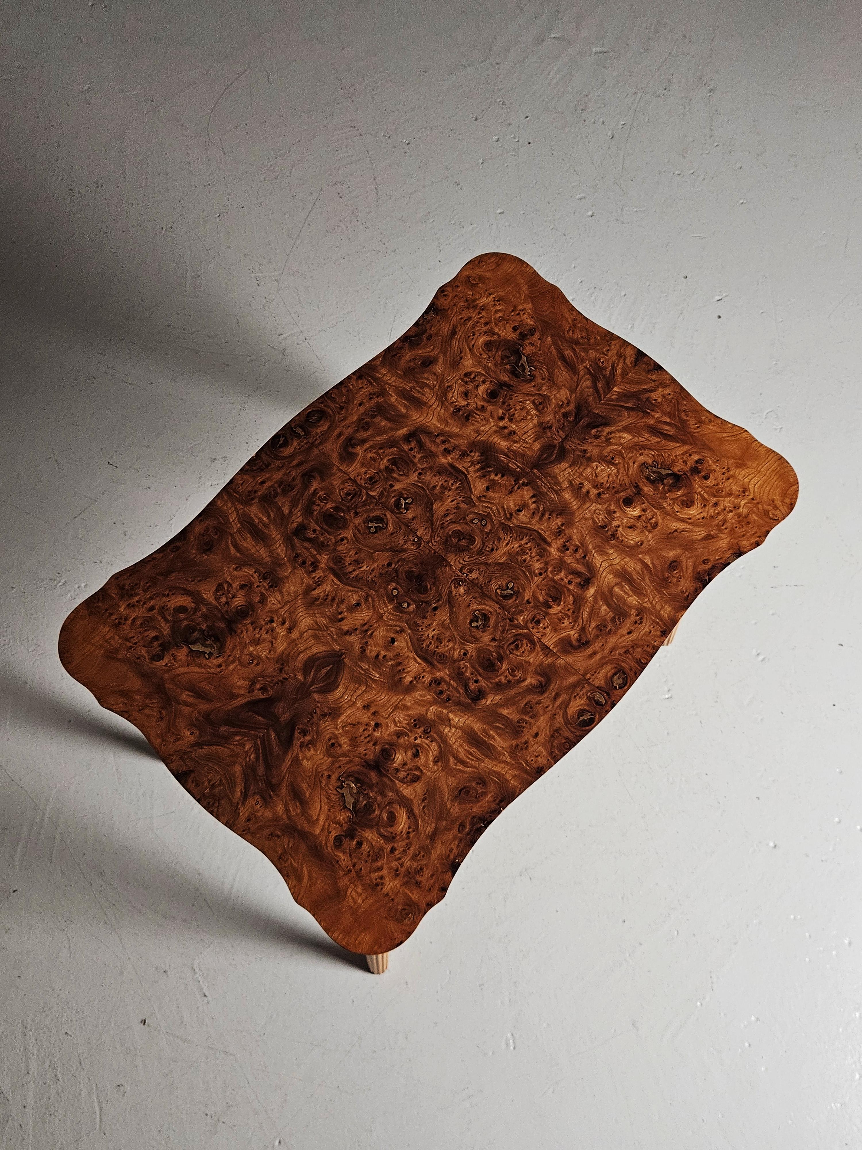 Scandinavian Modern Swedish designer alder root side table, 1940s