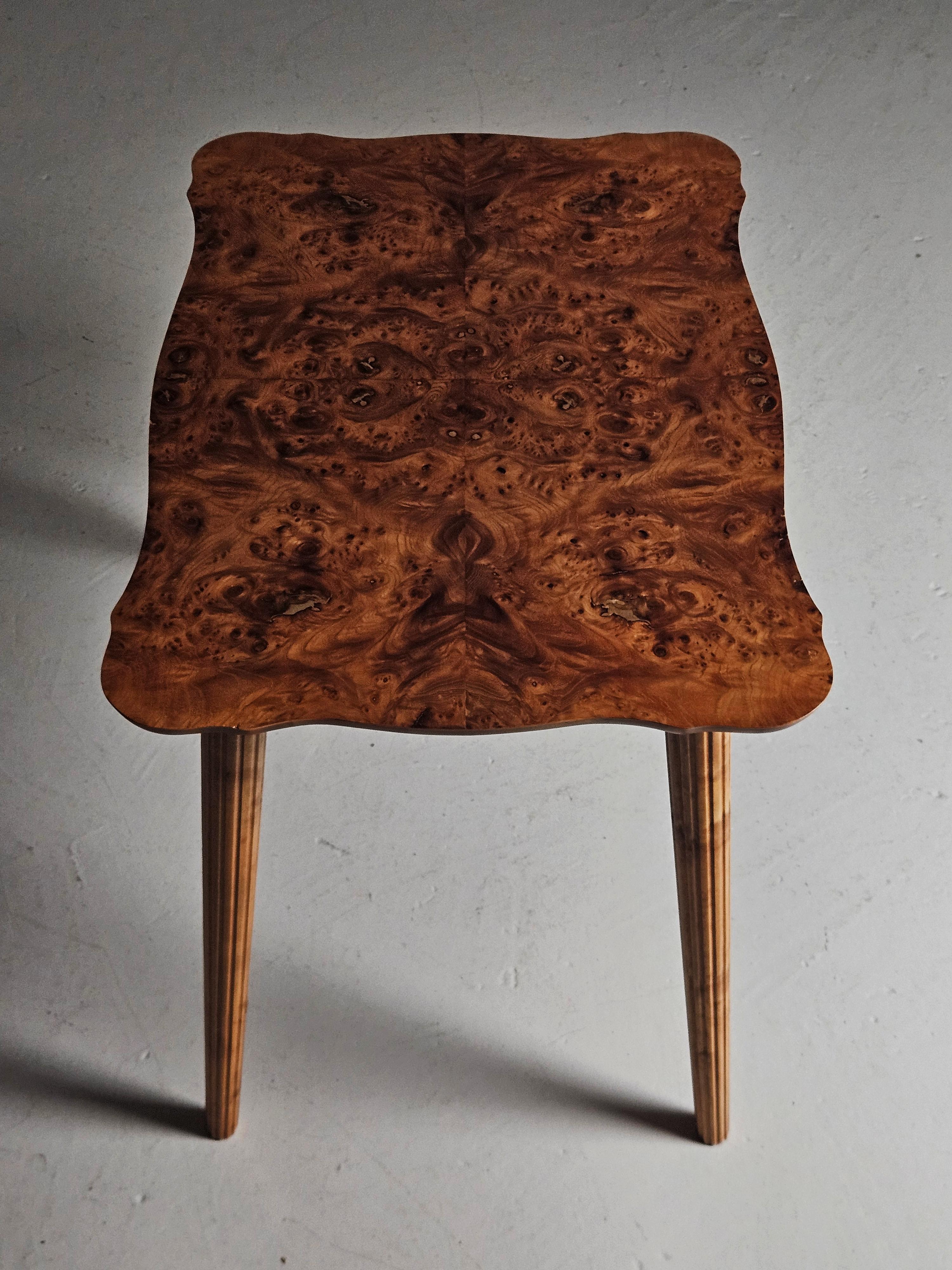 20th Century Swedish designer alder root side table, 1940s