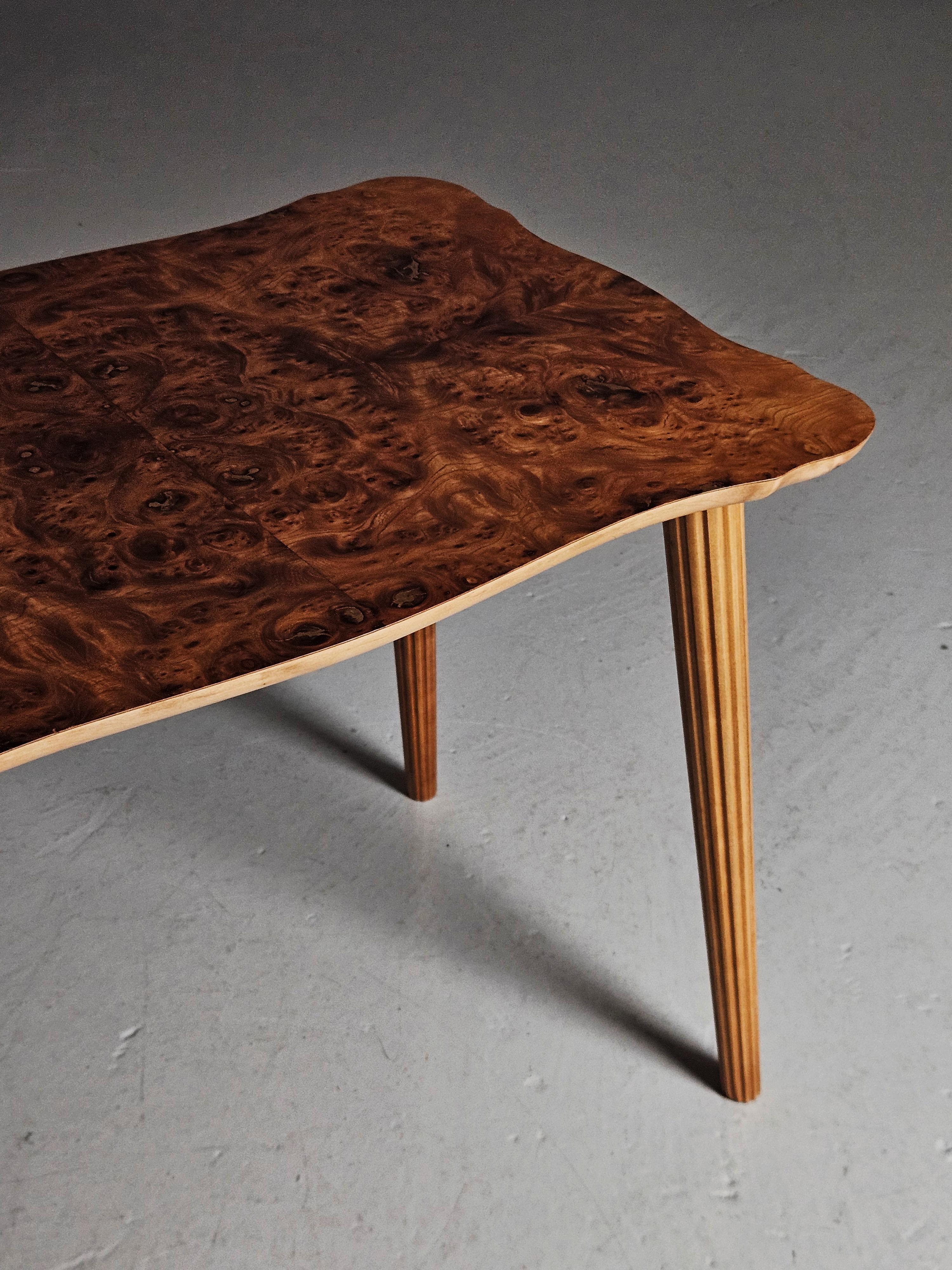 Beech Swedish designer alder root side table, 1940s