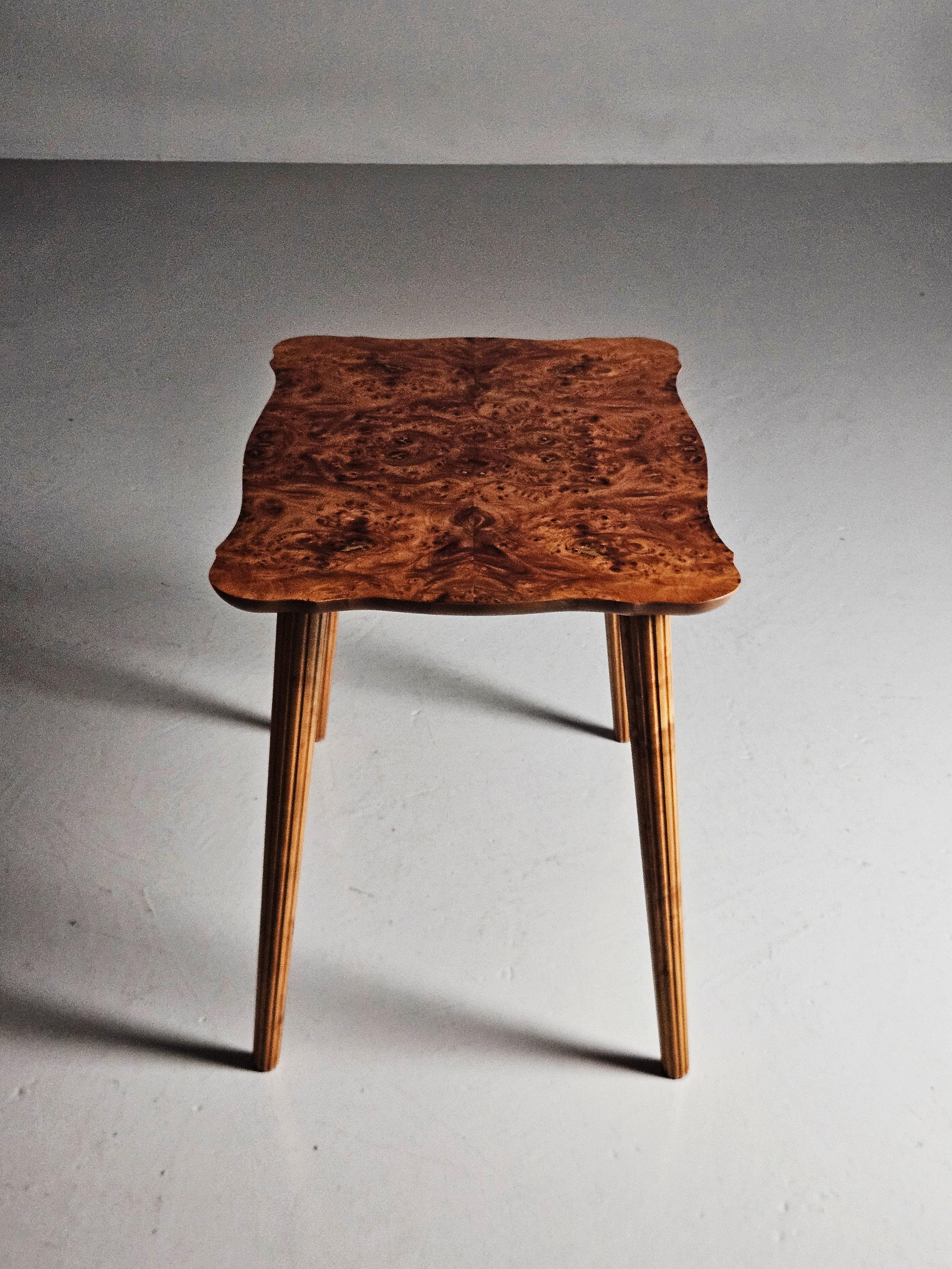Swedish designer alder root side table, 1940s 1