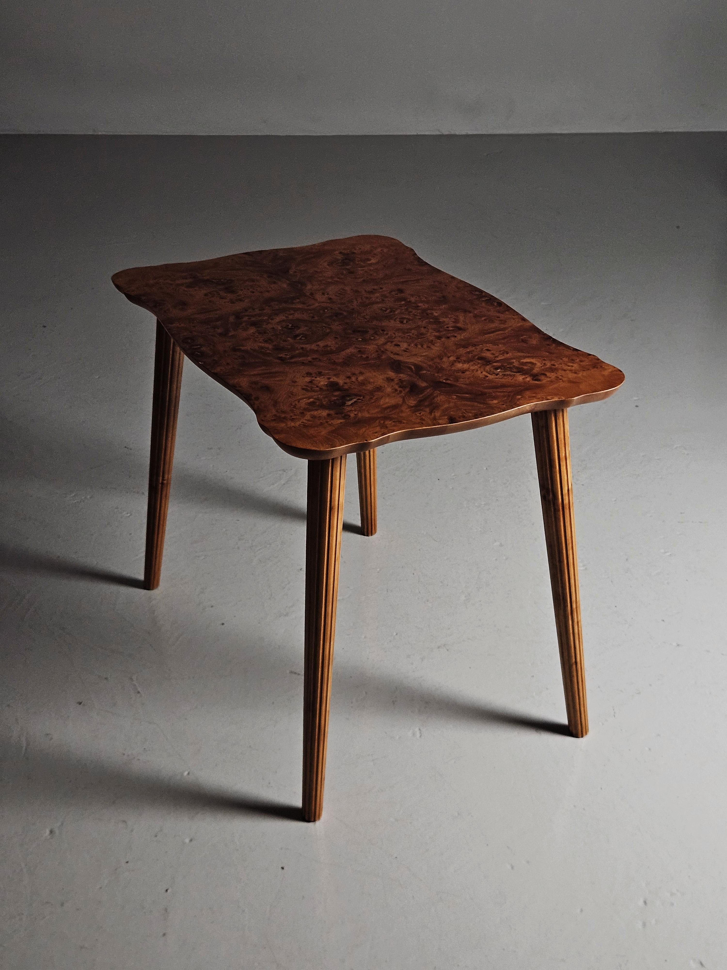 Swedish designer alder root side table, 1940s 2