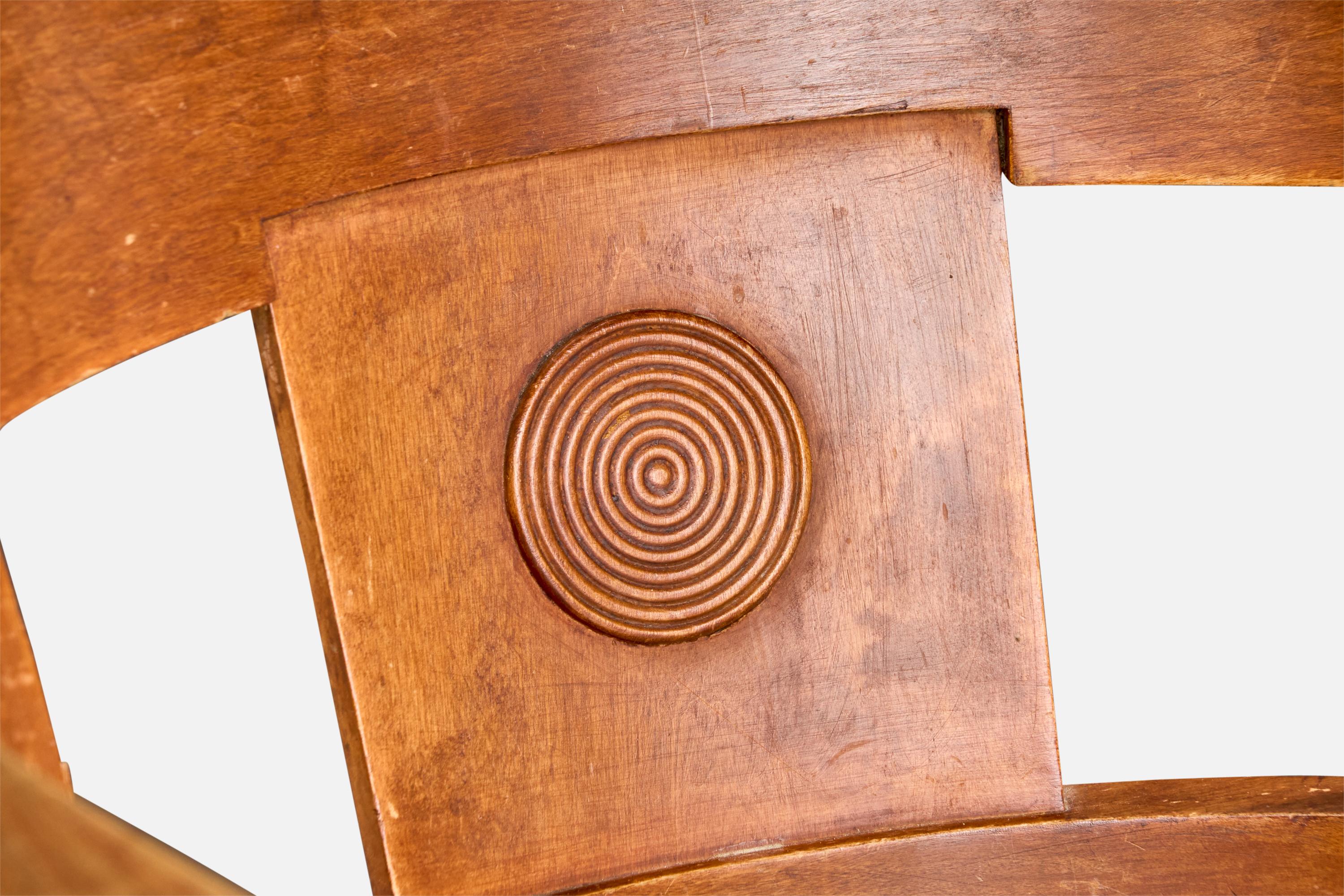 Designer suédois, fauteuil, bouleau, cuir, Suède, années 1900 en vente 10
