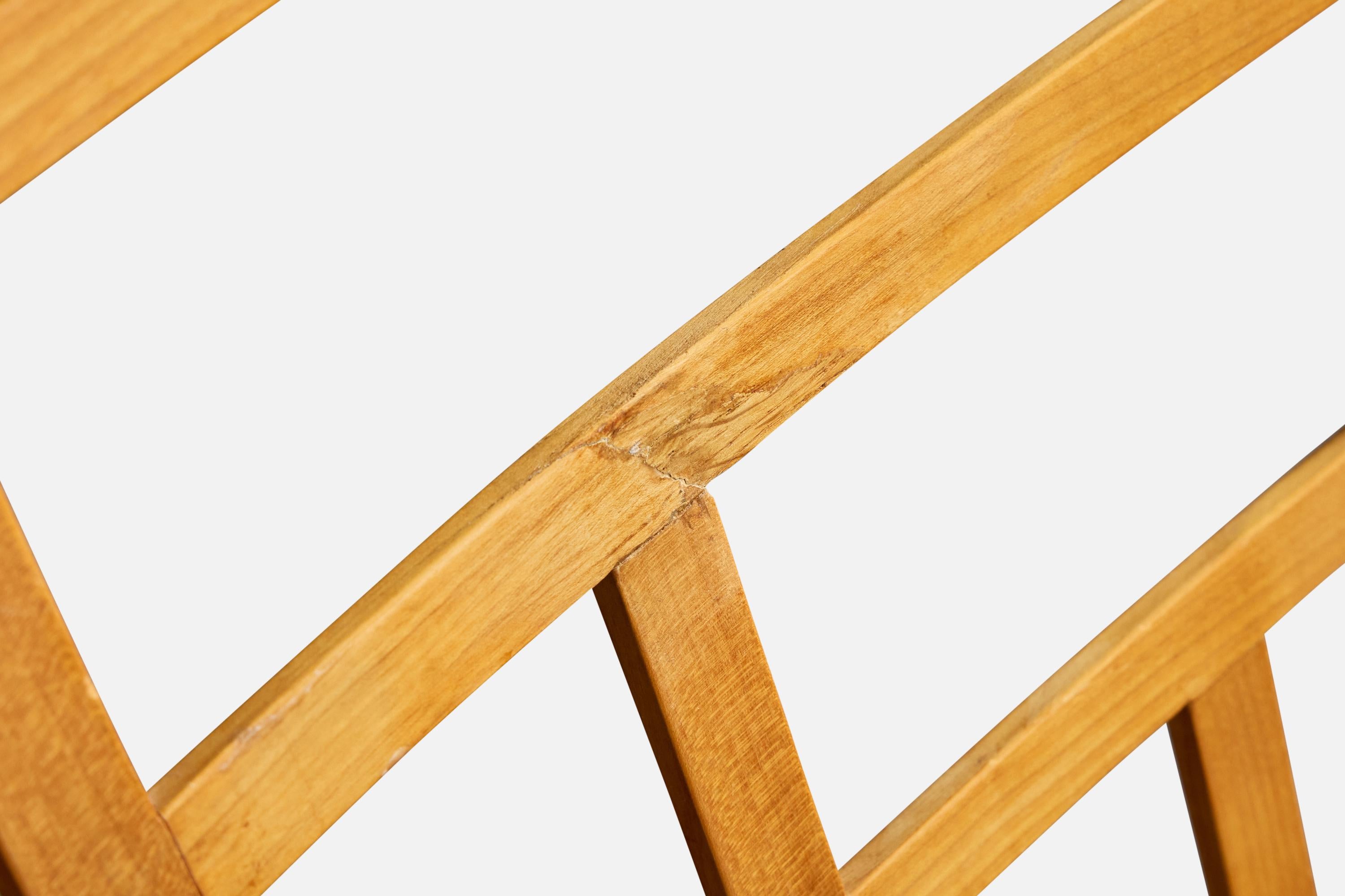 Swedish Designer, Armchair, Wood, Fabric, Sweden, 1960s For Sale 5