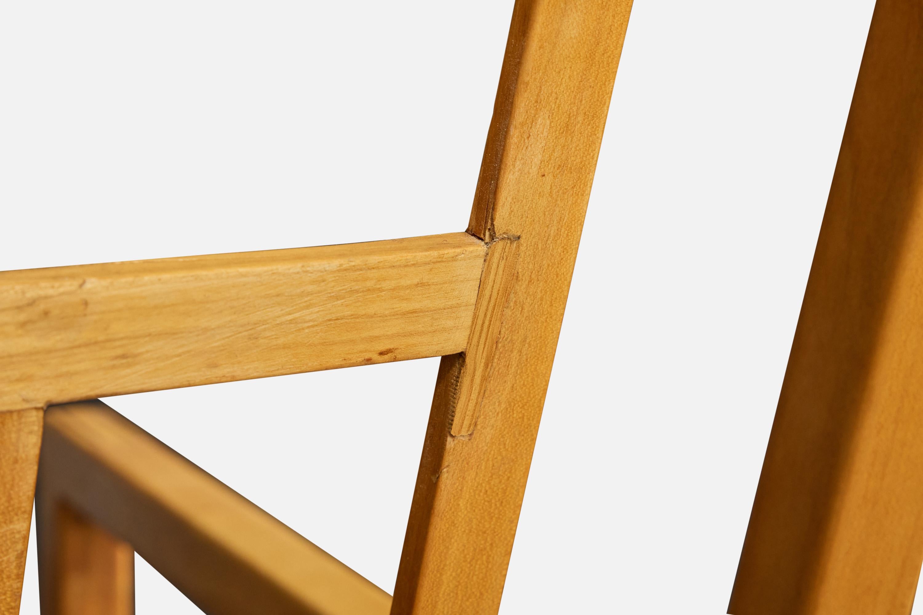 Swedish Designer, Armchair, Wood, Fabric, Sweden, 1960s For Sale 6